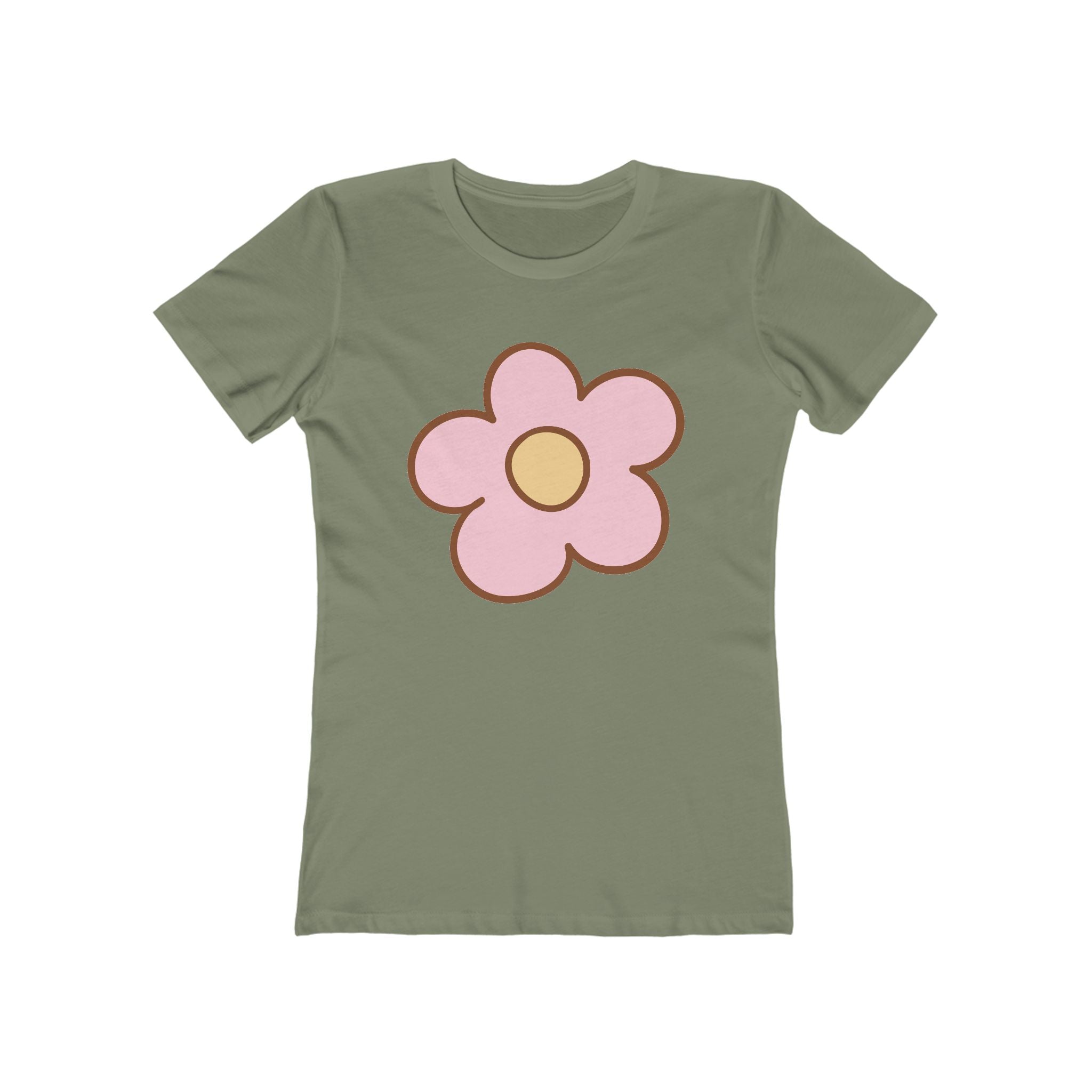 Flower Women's Tshirt, Floral Graphic Tee, Casual Top for Her, Spring Blossom Shirt, Botanical Print Blouse