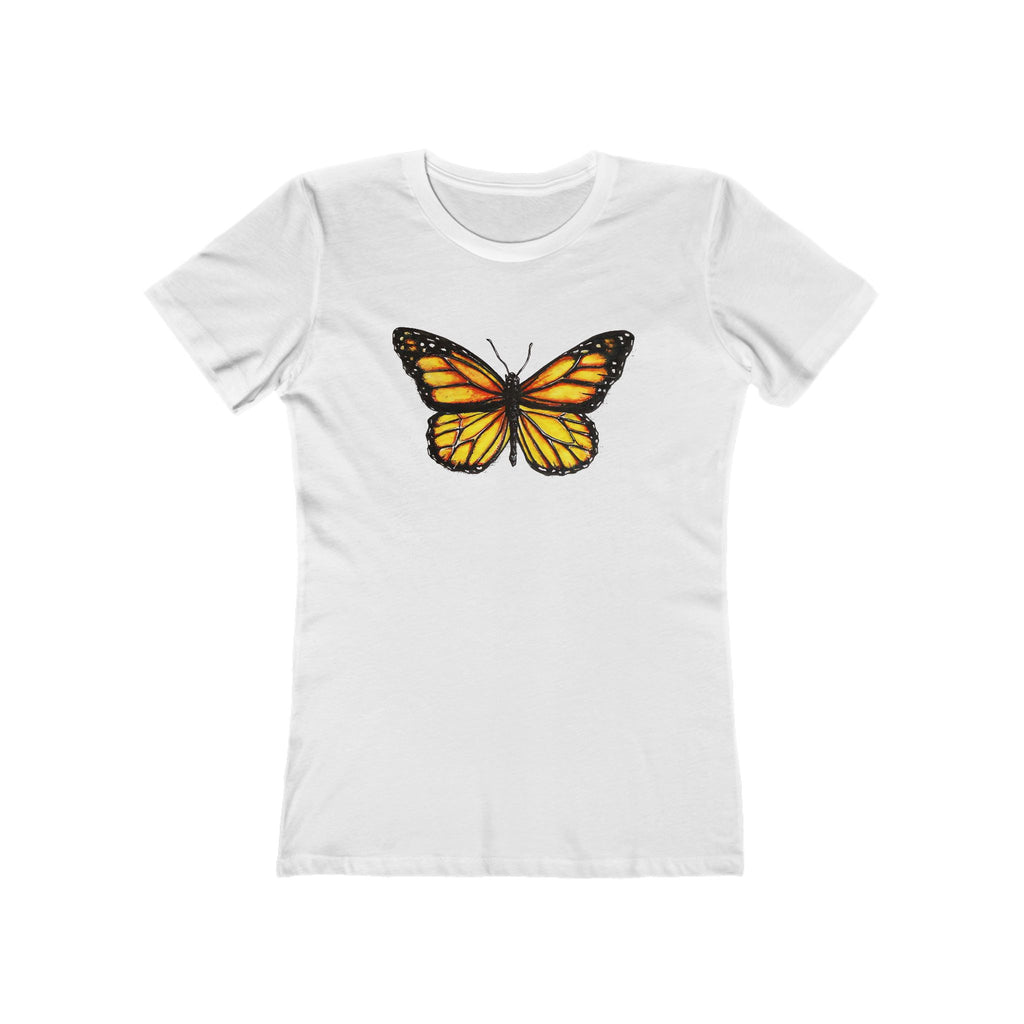 Butterffy Chic Women's Boyfriend Tee, Casual Outfits, Gift for Her, Weekend Wear, Trendy Style, Everyday Comfort