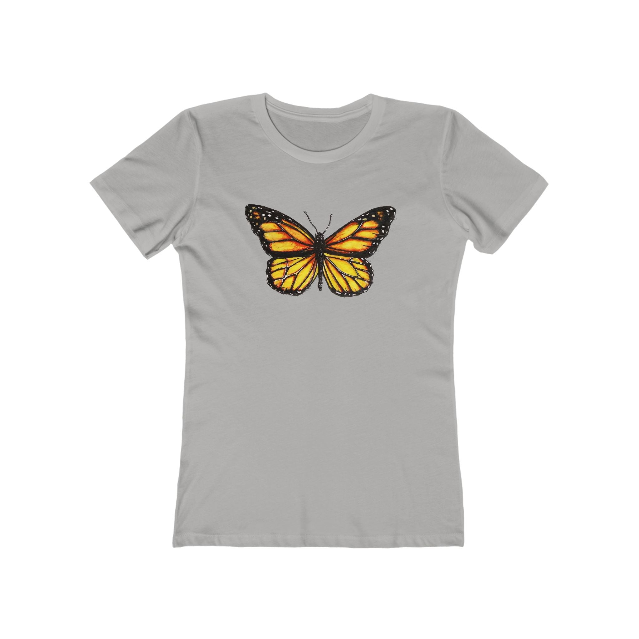 Butterffy Chic Women's Boyfriend Tee, Casual Outfits, Gift for Her, Weekend Wear, Trendy Style, Everyday Comfort