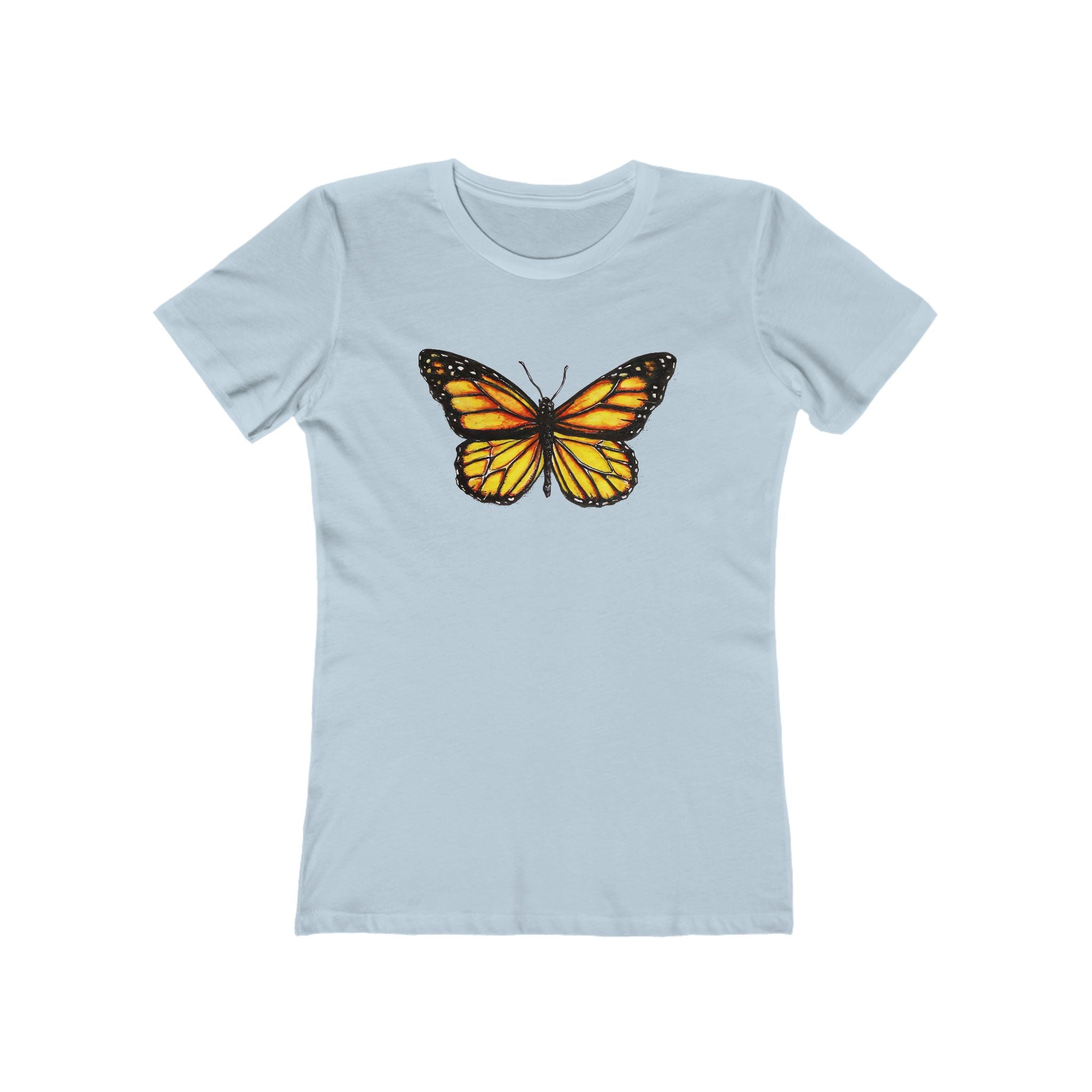 Butterffy Chic Women's Boyfriend Tee, Casual Outfits, Gift for Her, Weekend Wear, Trendy Style, Everyday Comfort
