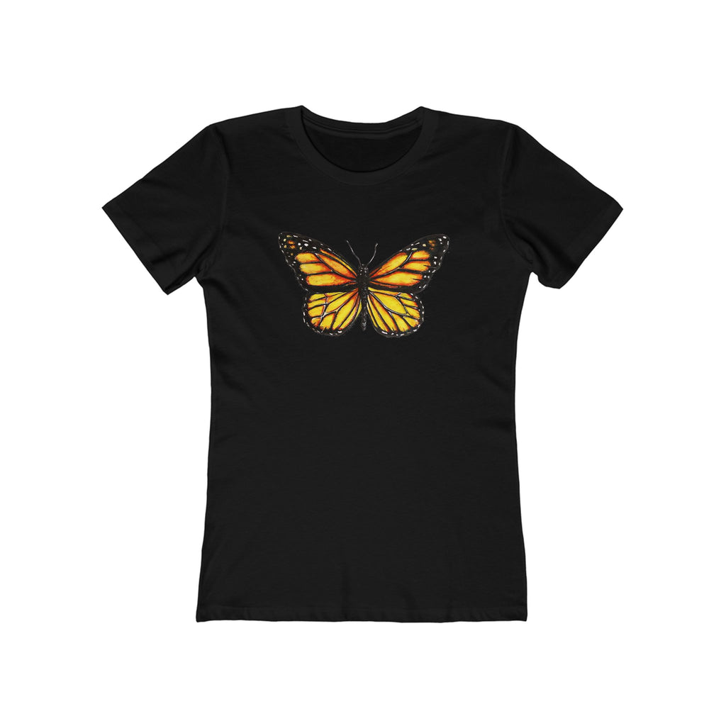 Butterffy Chic Women's Boyfriend Tee, Casual Outfits, Gift for Her, Weekend Wear, Trendy Style, Everyday Comfort