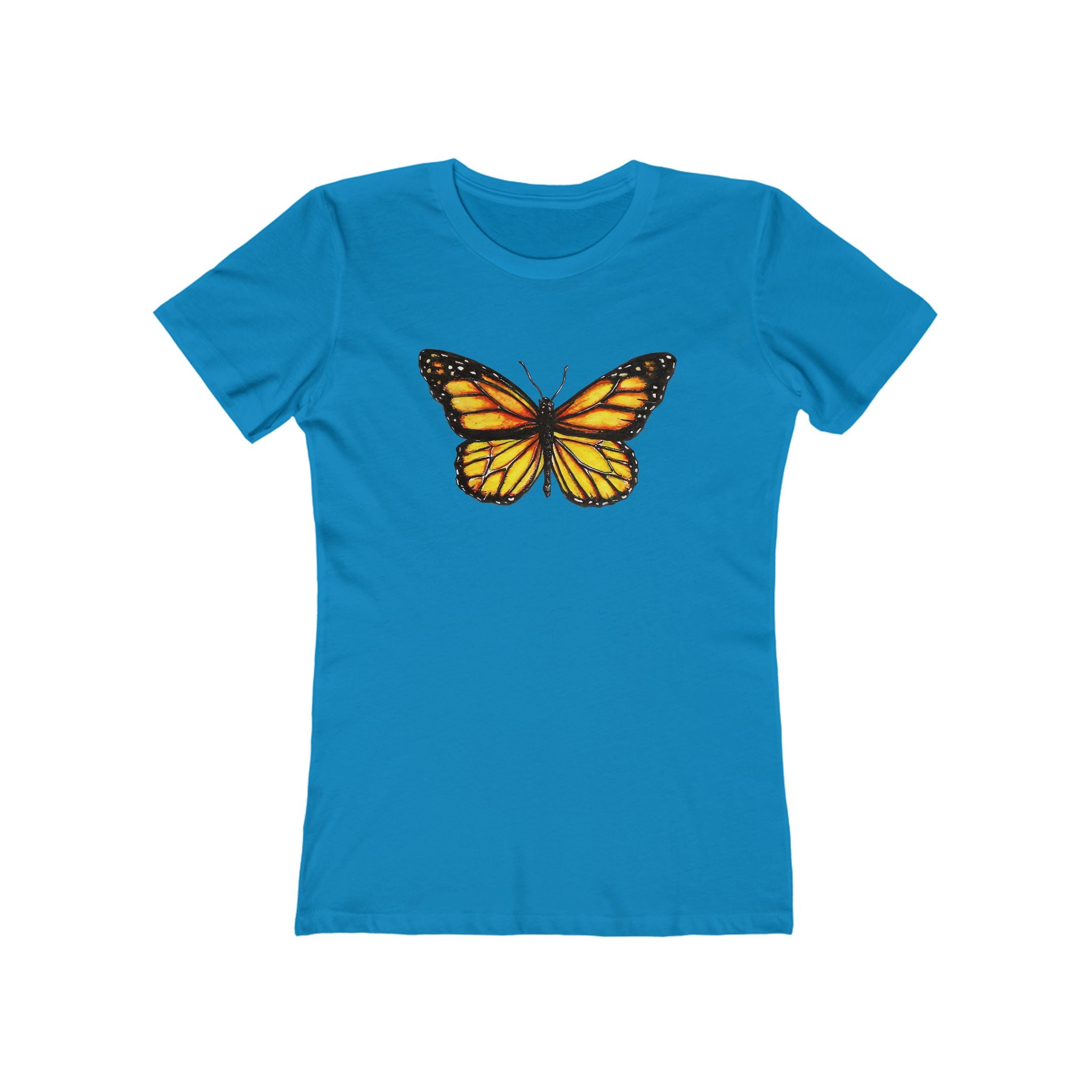 Butterffy Chic Women's Boyfriend Tee, Casual Outfits, Gift for Her, Weekend Wear, Trendy Style, Everyday Comfort