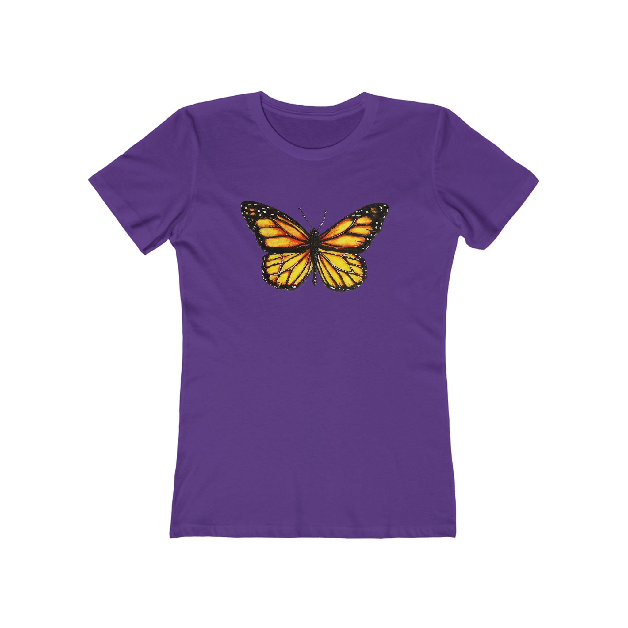 Butterffy Chic Women's Boyfriend Tee, Casual Outfits, Gift for Her, Weekend Wear, Trendy Style, Everyday Comfort