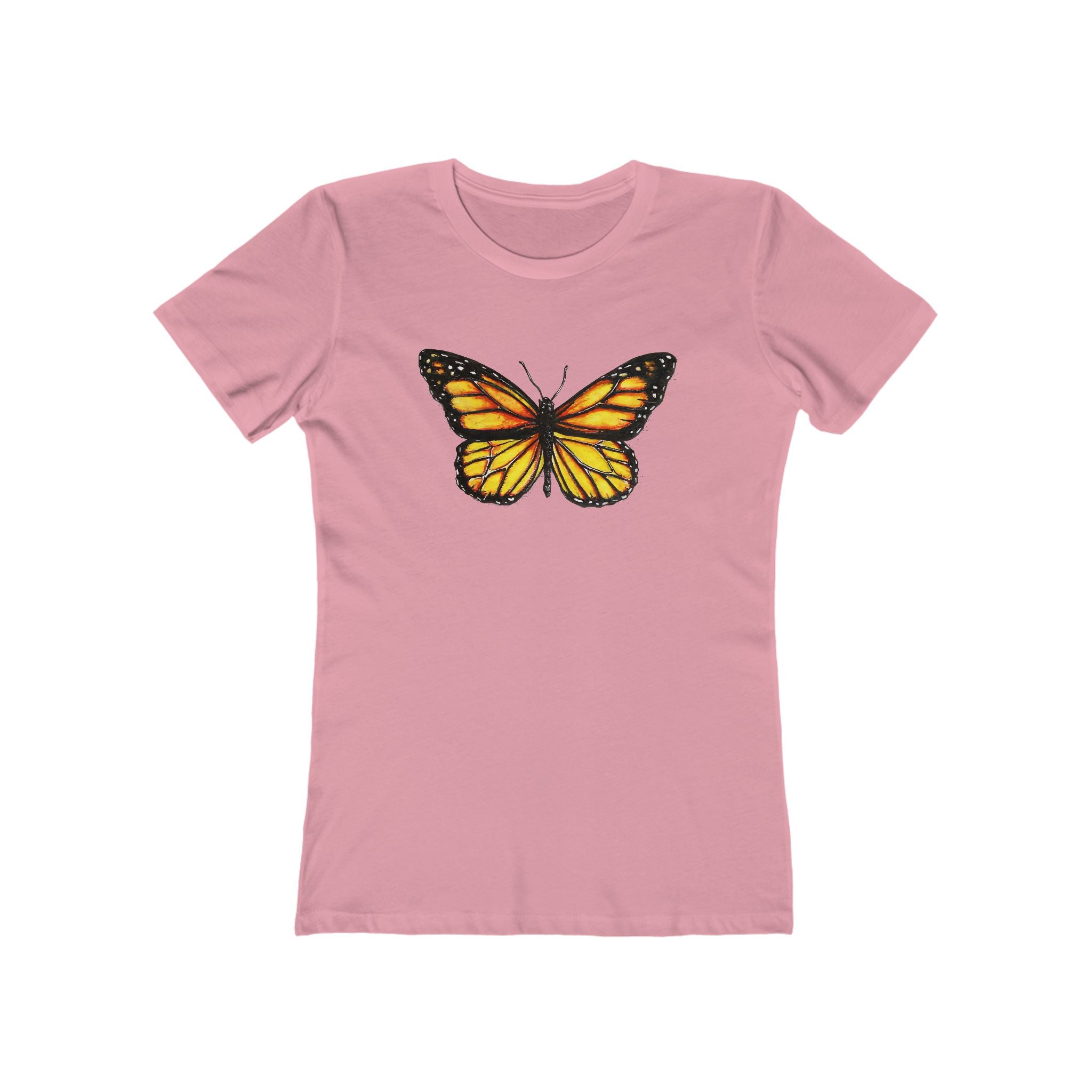 Butterffy Chic Women's Boyfriend Tee, Casual Outfits, Gift for Her, Weekend Wear, Trendy Style, Everyday Comfort