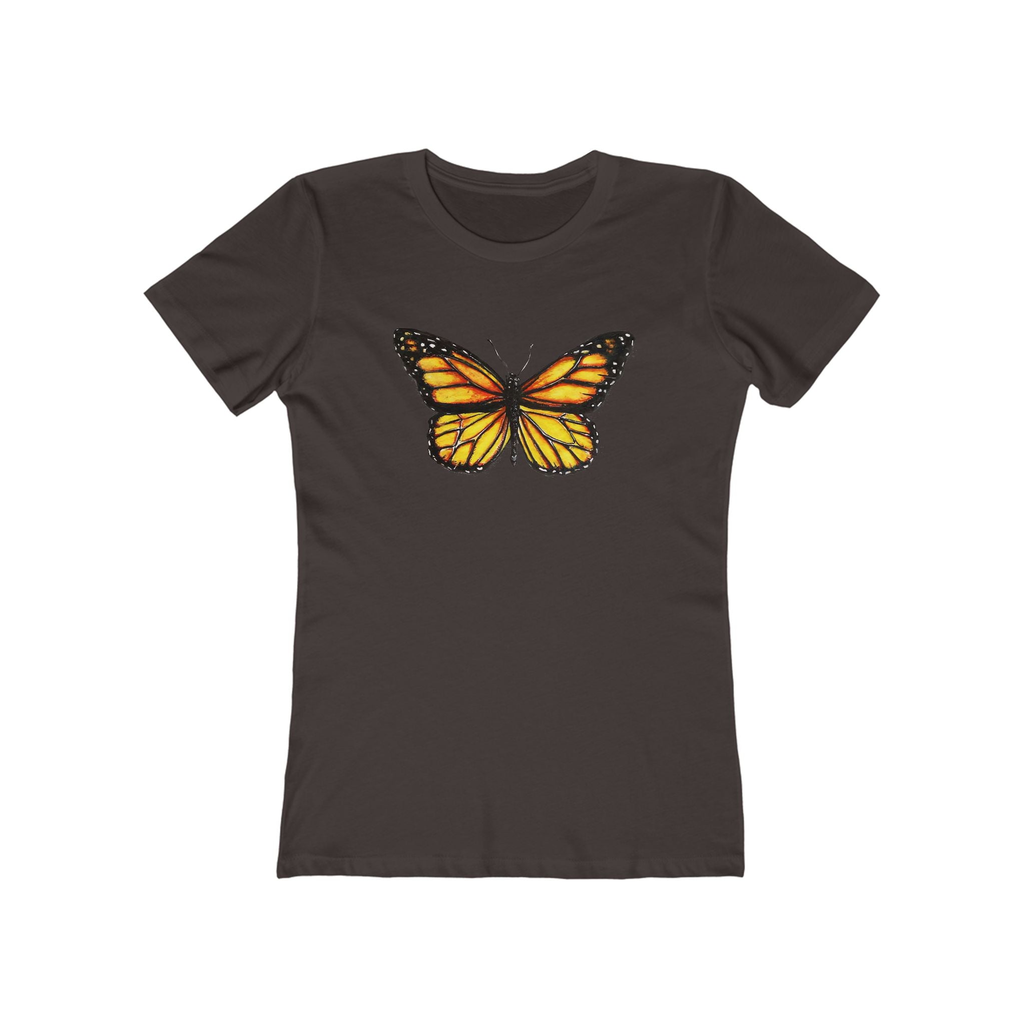 Butterffy Chic Women's Boyfriend Tee, Casual Outfits, Gift for Her, Weekend Wear, Trendy Style, Everyday Comfort