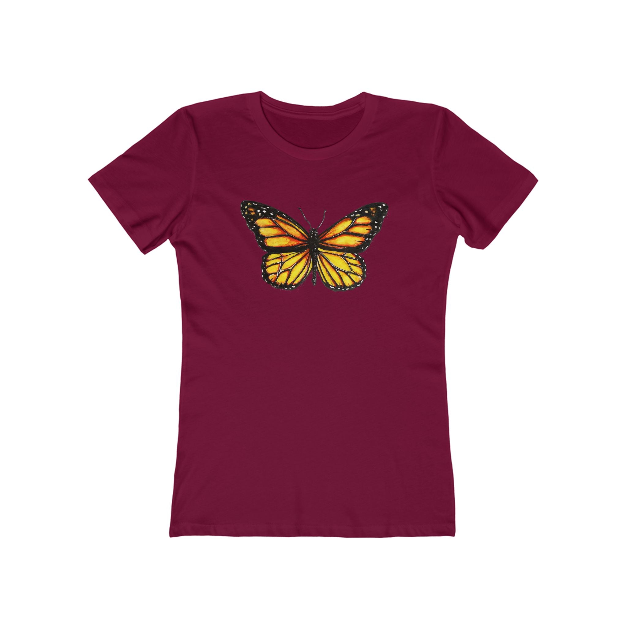 Butterffy Chic Women's Boyfriend Tee, Casual Outfits, Gift for Her, Weekend Wear, Trendy Style, Everyday Comfort