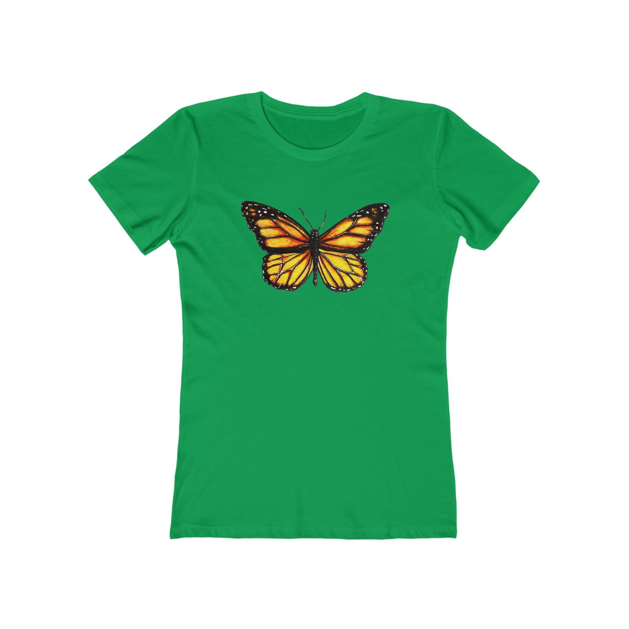 Butterffy Chic Women's Boyfriend Tee, Casual Outfits, Gift for Her, Weekend Wear, Trendy Style, Everyday Comfort