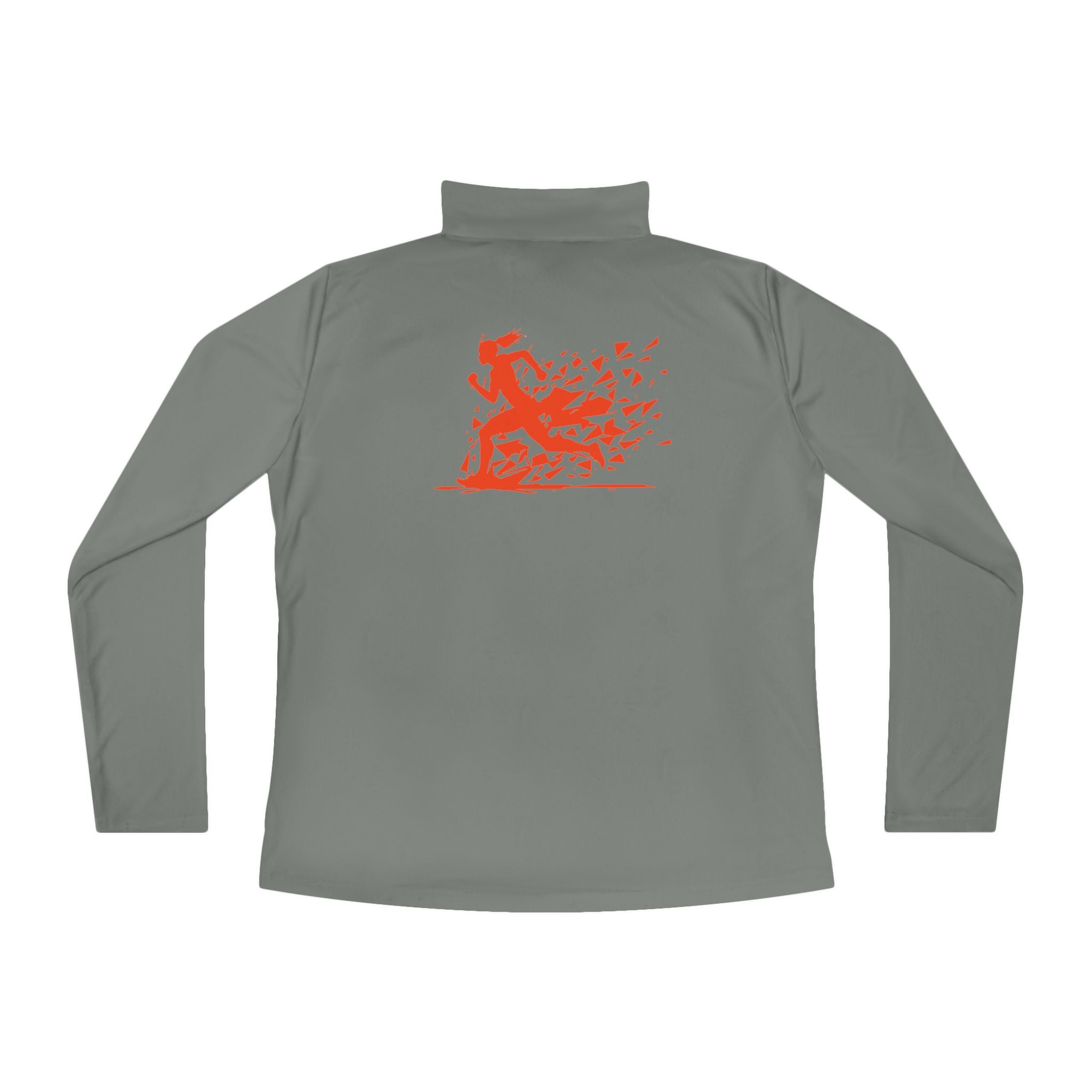 Ladies Quarter-Zip Pullover with Motivational Running Design, Athletic Apparel, Activewear, Sportswear, Fitness Gift, Running Top