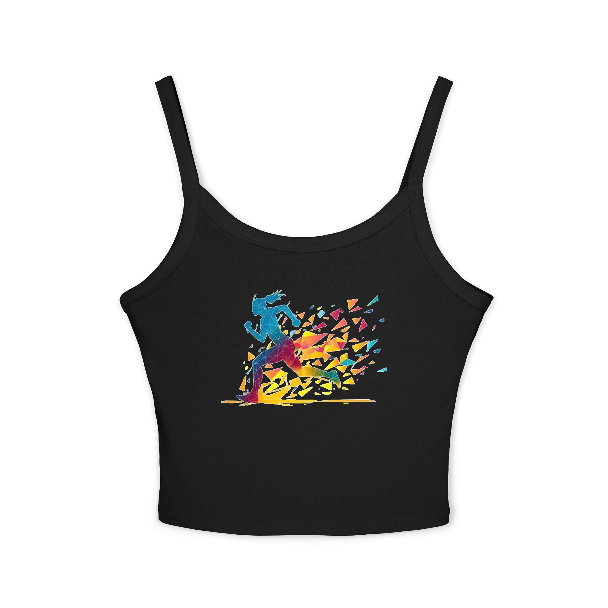 Running Woman Tank Top, Athletic Workout Top, Fitness Sleeveless Shirt, Jogging Muscle Tee, Exercise Gym Cami