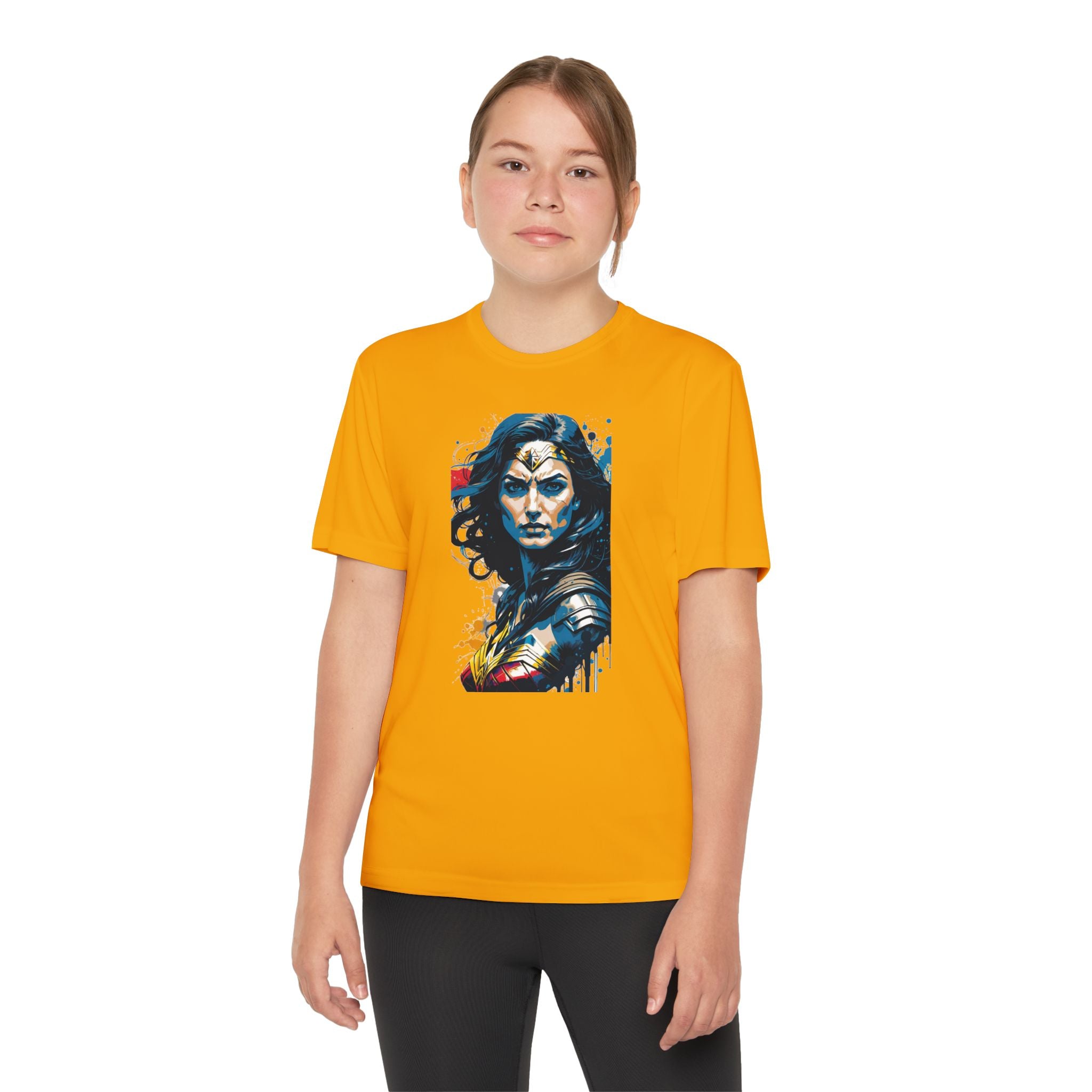 Superhero Youth T-Shirt Sports Graphic Tee, Cool Athletic Shirt for Kids