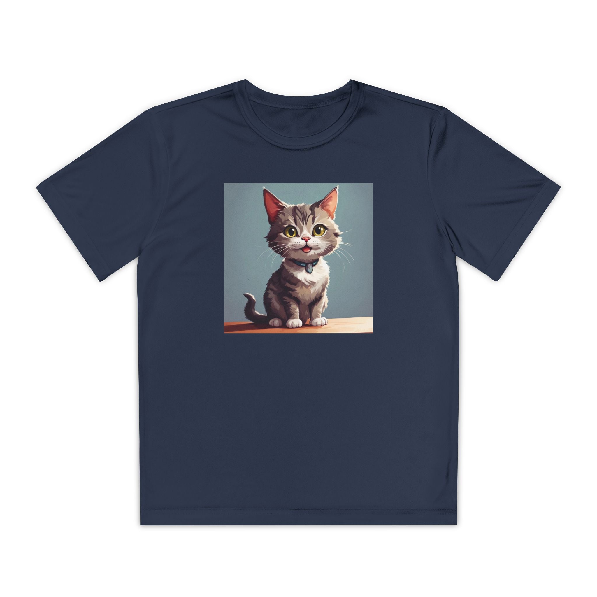 Youth Tee, Cute Kitten Graphic Shirt for Kids, Cat Lover Gift, Animal Theme Top, Children's Clothing, Feline Print Apparel