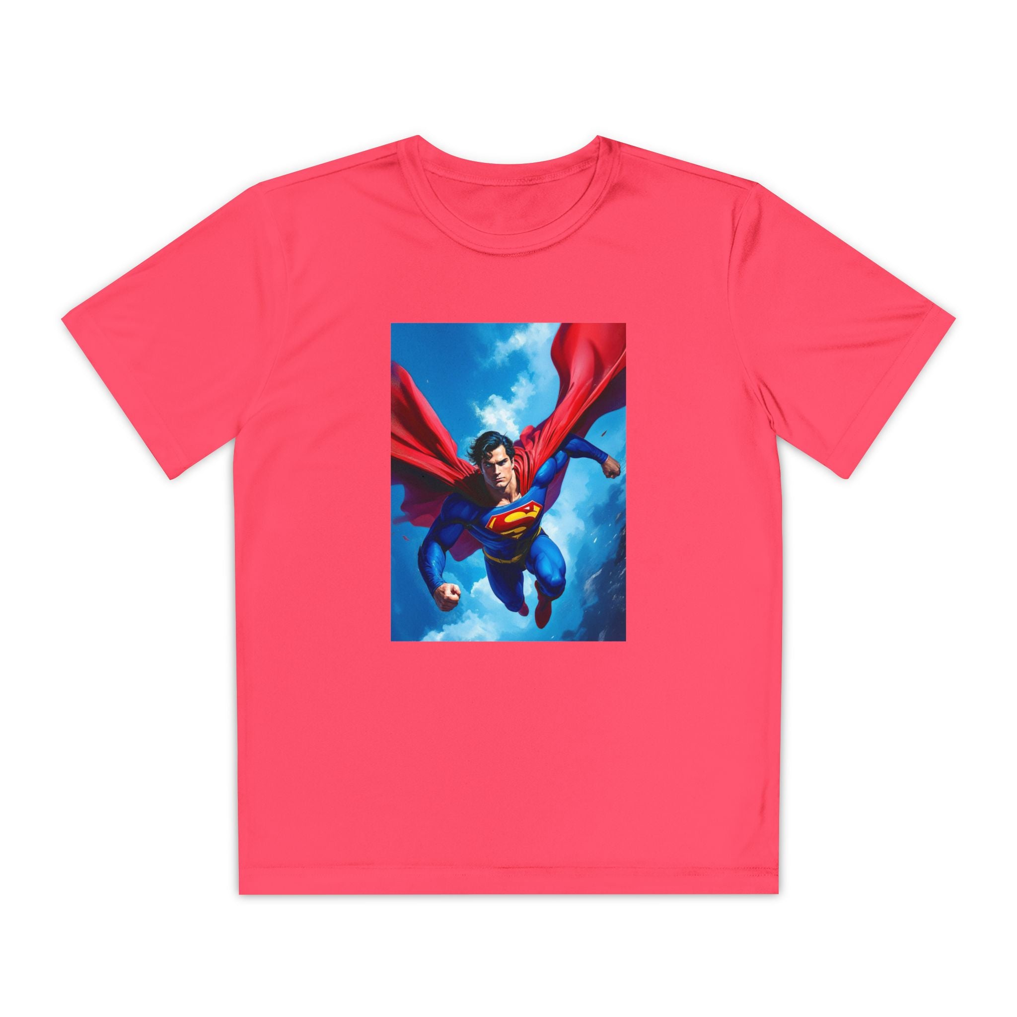 Superman Superhero Marvel T-Shirt, Youth Competitor Tee,  Kids Comic Book Hero Top, Children's Graphic Tee, Youth Super Power T-Shirt