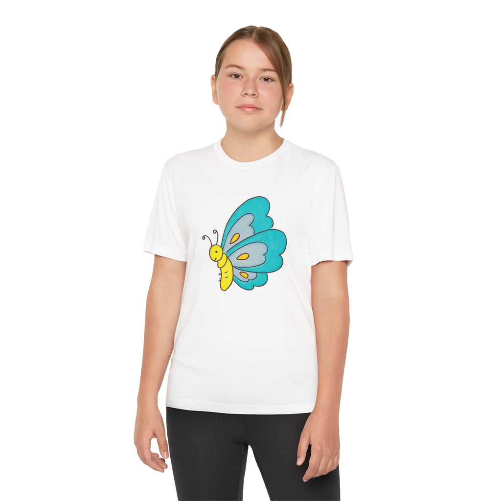 Butterffy Youth T-Shirt Sports Graphic Tee, Cool Athletic Shirt for Kids, Perfect for Sports Events, Team Spirit