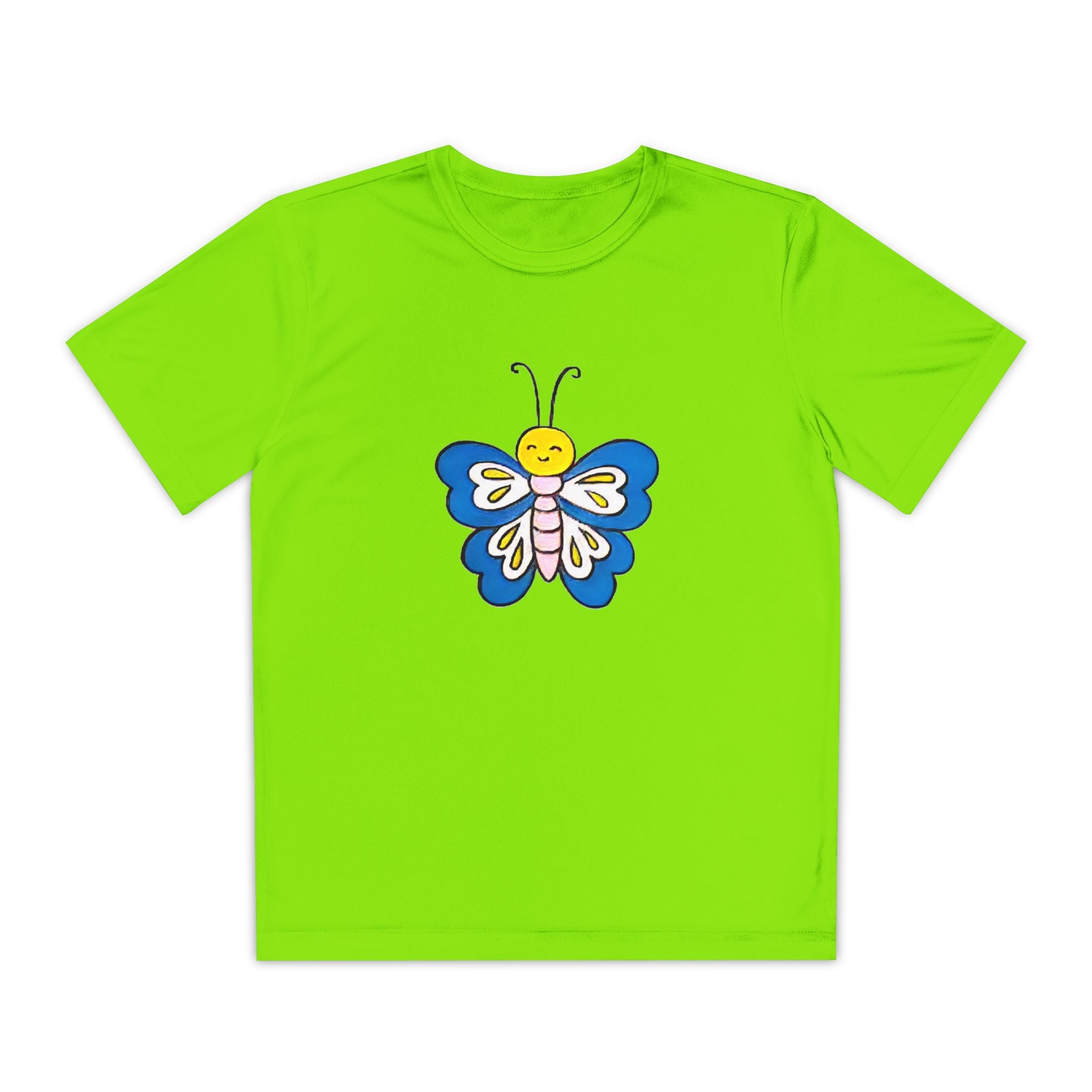Butterffy Youth T-Shirt Sports Graphic Tee, Cool Athletic Shirt for Kids, Perfect for Sports Events, Team Spirit