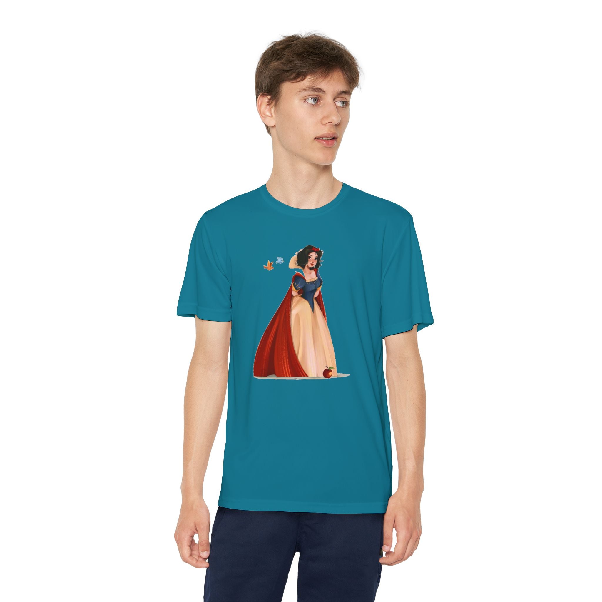 Snow White Youth T-Shirt Sports Graphic Tee, Cool Athletic Shirt for Kids, Perfect for Sports Events, Team Spirit
