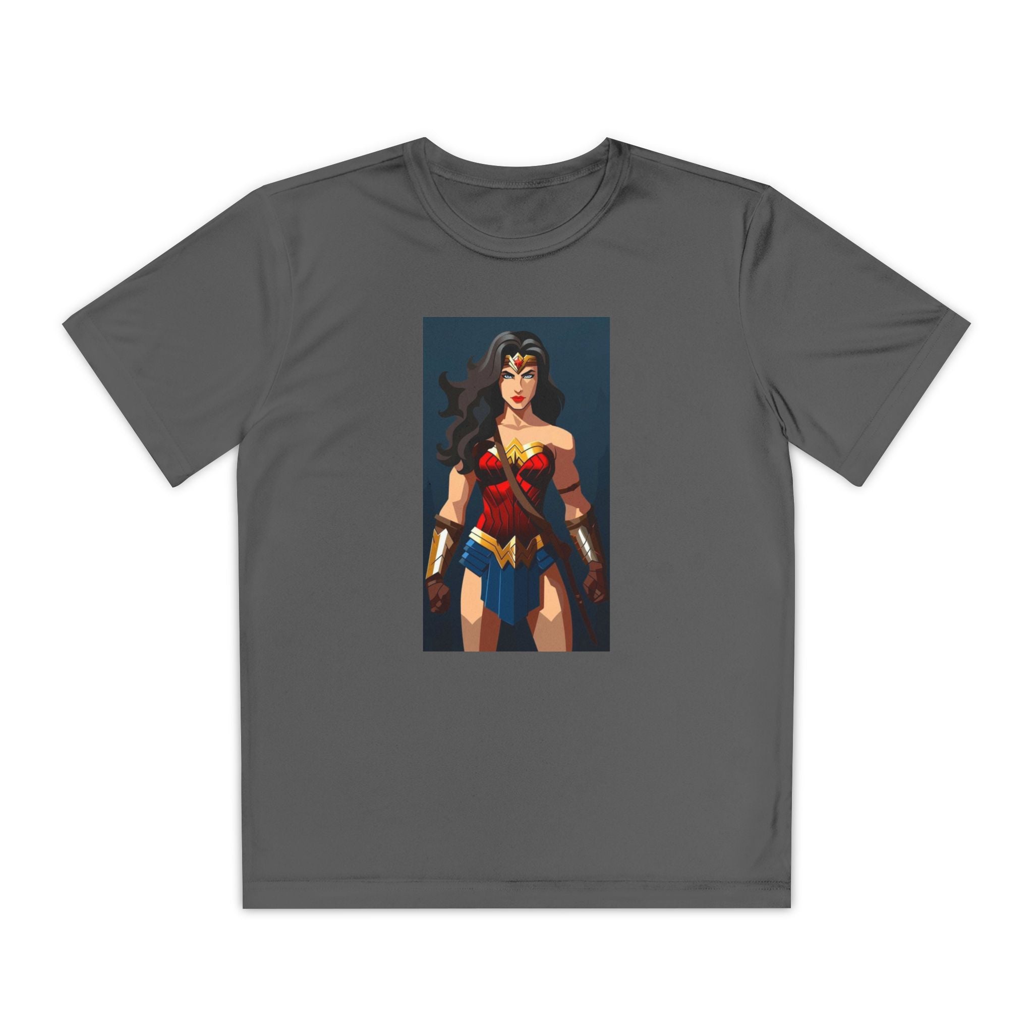 Superhero Youth T-Shirt Sports Graphic Tee, Cool Athletic Shirt for Kids
