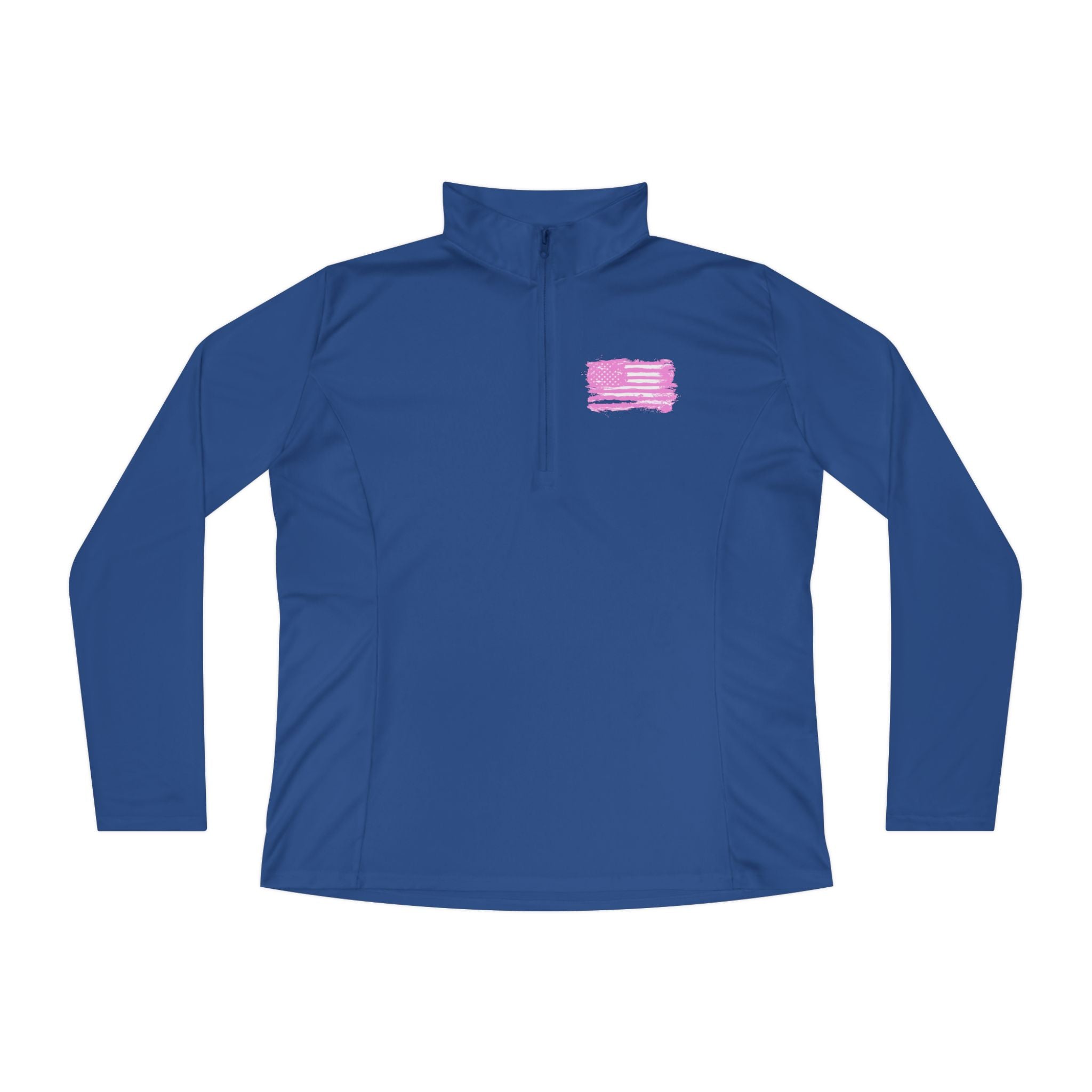 Ladies Quarter-Zip Pullover with Motivational Running Design, Athletic Apparel, Activewear, Sportswear, Fitness Gift, Running Top