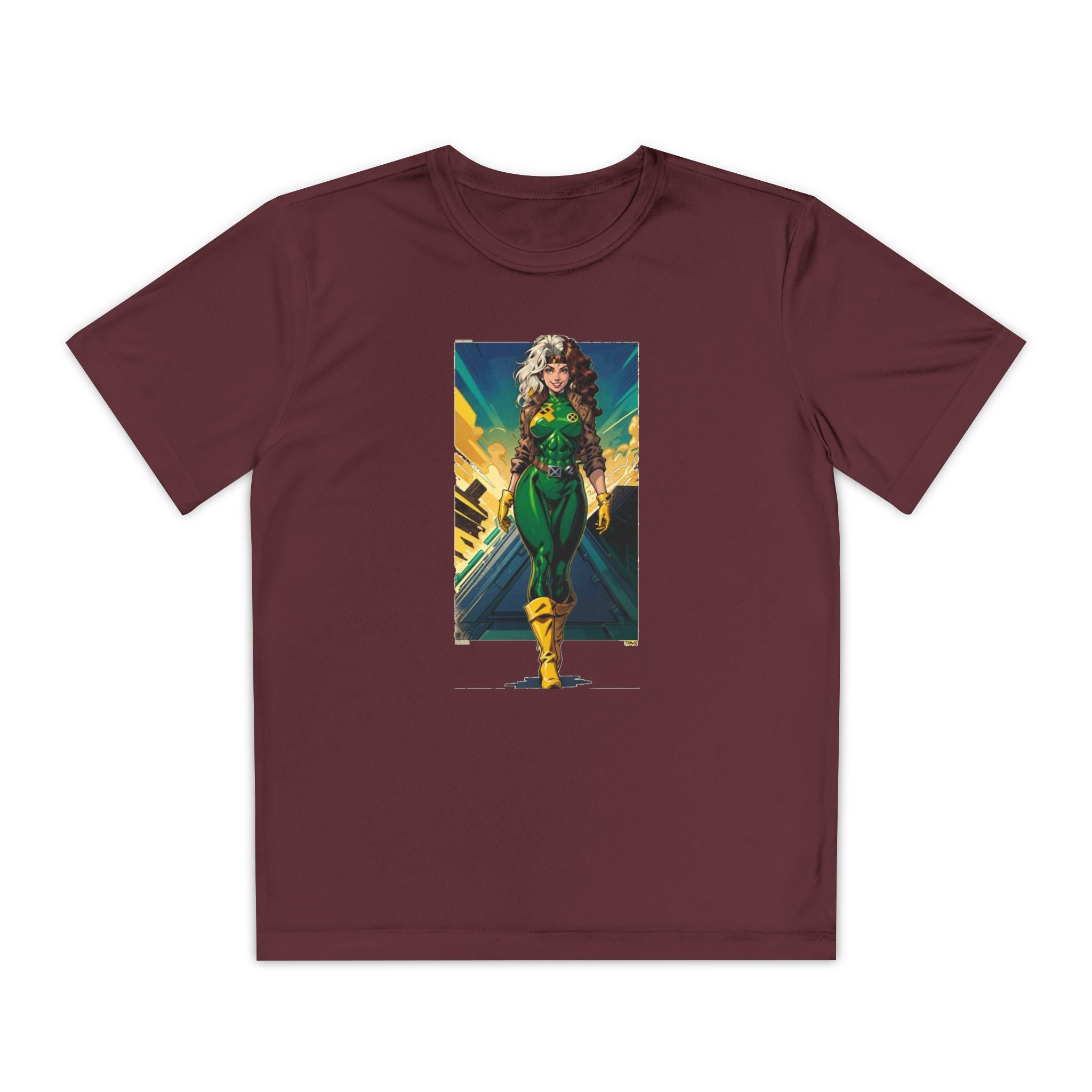 Superhero Youth T-Shirt Sports Graphic Tee, Cool Athletic Shirt for Kids
