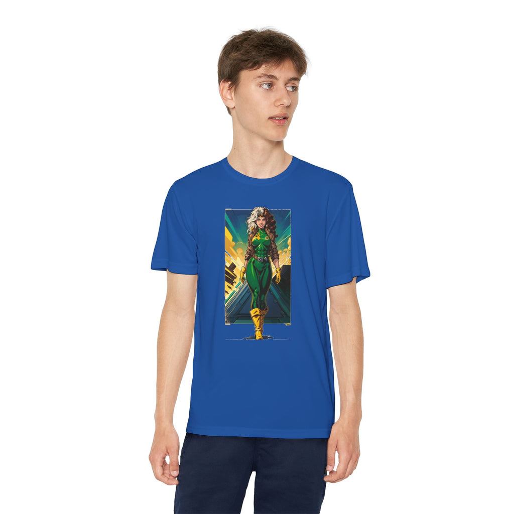 Superhero Youth T-Shirt Sports Graphic Tee, Cool Athletic Shirt for Kids