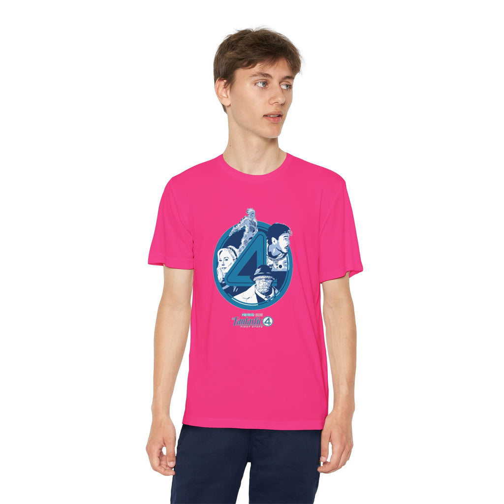 Fantastic 4 Youth T-Shirt Sports Graphic Tee, Cool Athletic Shirt for Kids, Perfect for Sports Events, Team Spirit