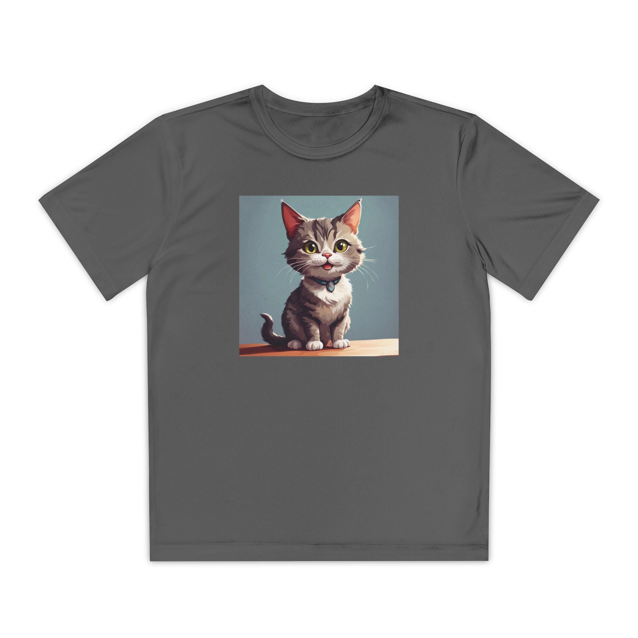 Youth Tee, Cute Kitten Graphic Shirt for Kids, Cat Lover Gift, Animal Theme Top, Children's Clothing, Feline Print Apparel