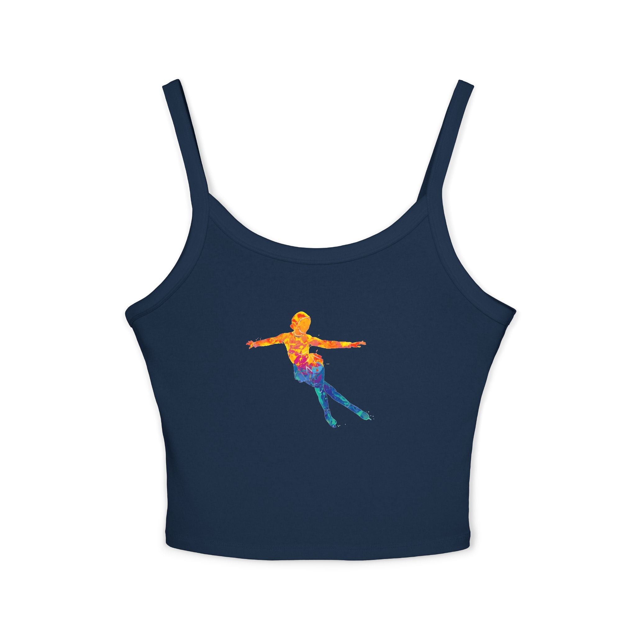 Ice Skating Woman Tank Top, Athletic Workout Top, Fitness Sleeveless Shirt, Jogging Muscle Tee, Exercise Gym Cami