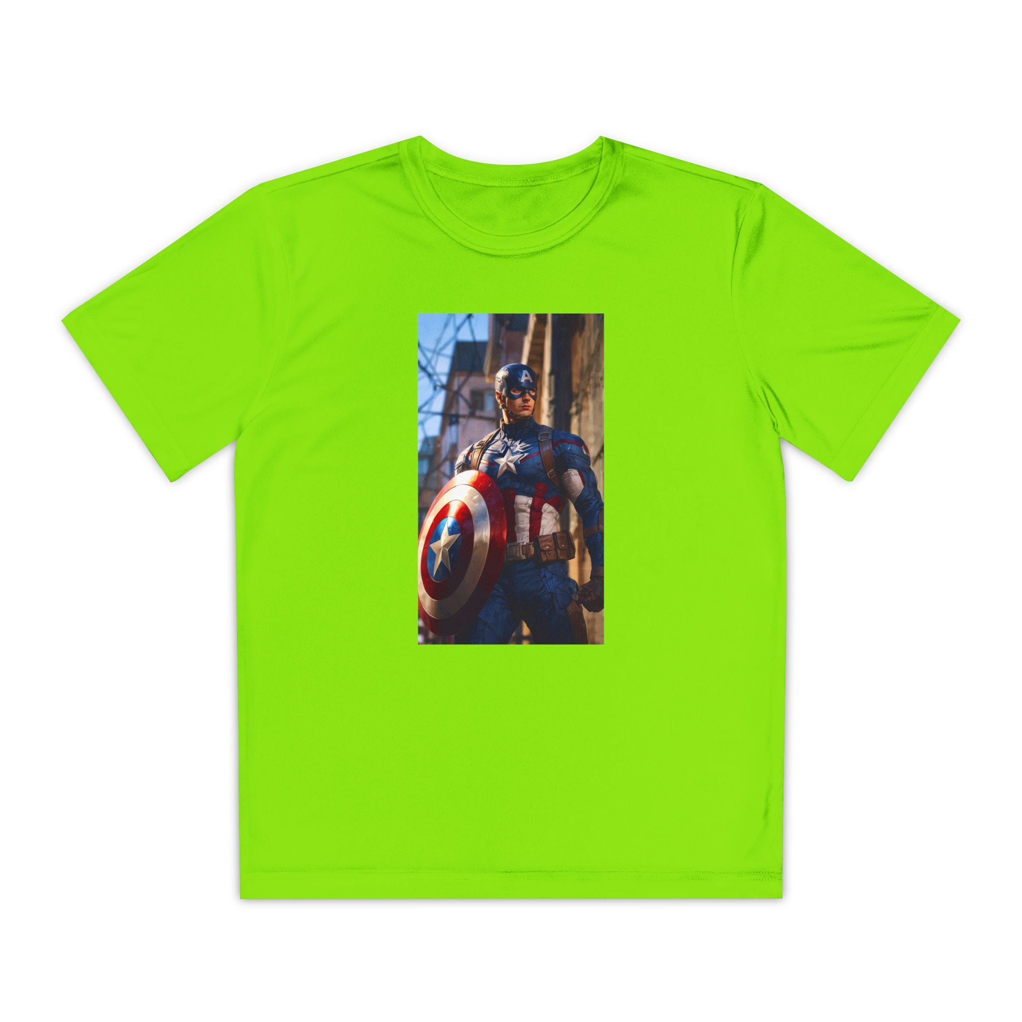 Captain America Superhero Marvel Patriotic, Kids Graphic T-Shirt, Boys Hero Top, Girls Comic Book Clothing, Birthday