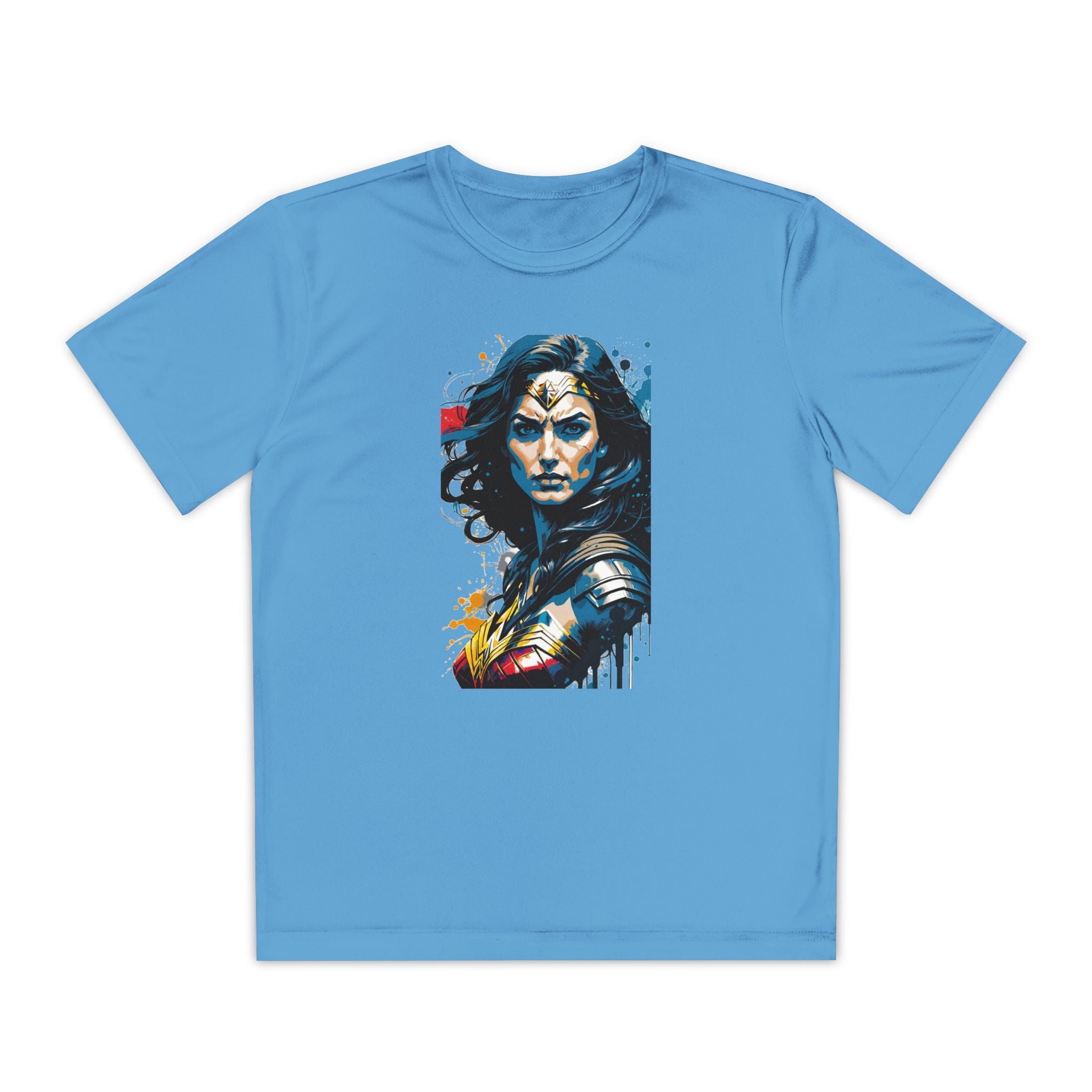 Superhero Youth T-Shirt Sports Graphic Tee, Cool Athletic Shirt for Kids