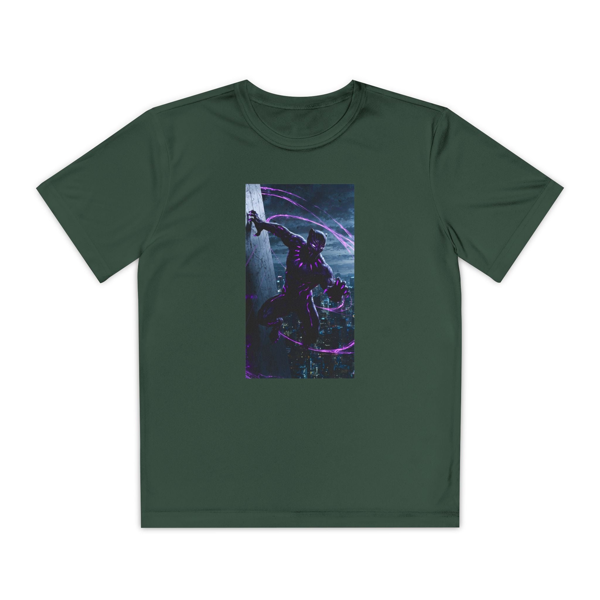 The Black Panther Superhero Marvel Patriotic, Kids Graphic T-Shirt, Boys Hero Top, Girls Comic Book Clothing, Birthday