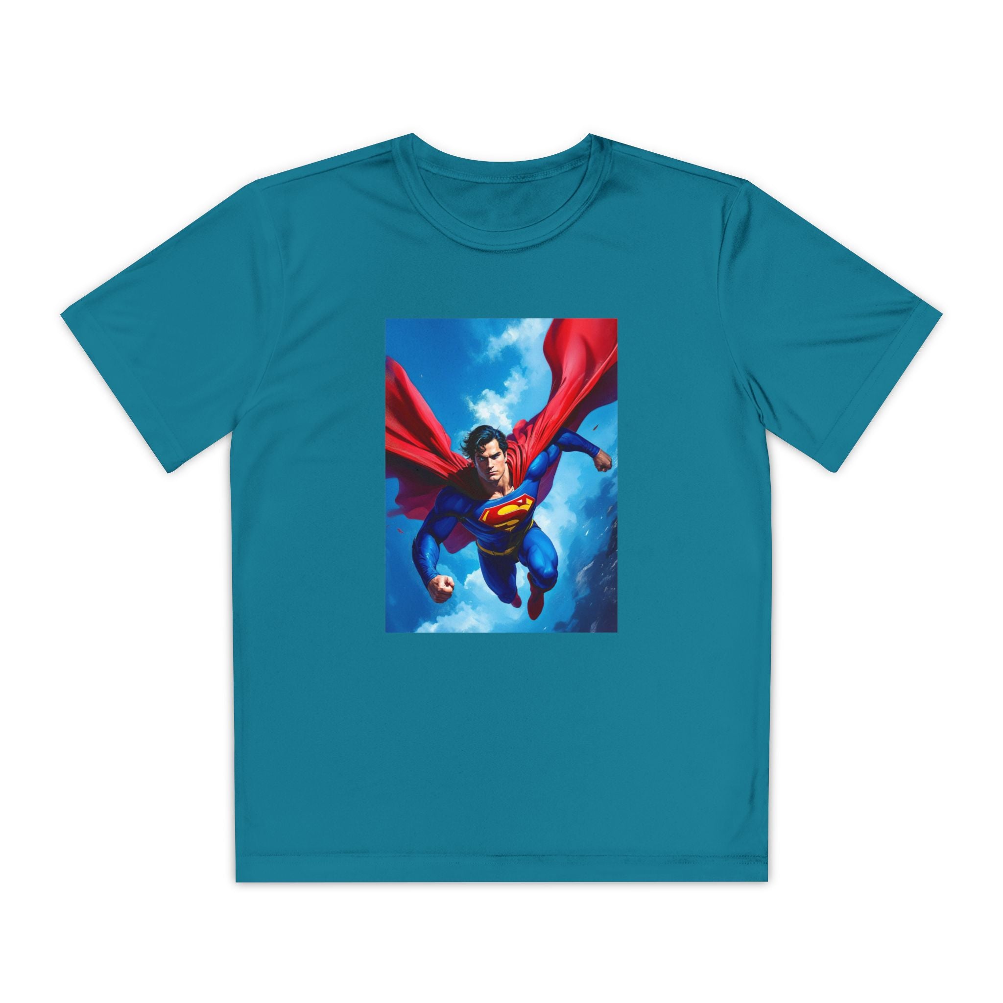 Superman Superhero Marvel T-Shirt, Youth Competitor Tee,  Kids Comic Book Hero Top, Children's Graphic Tee, Youth Super Power T-Shirt