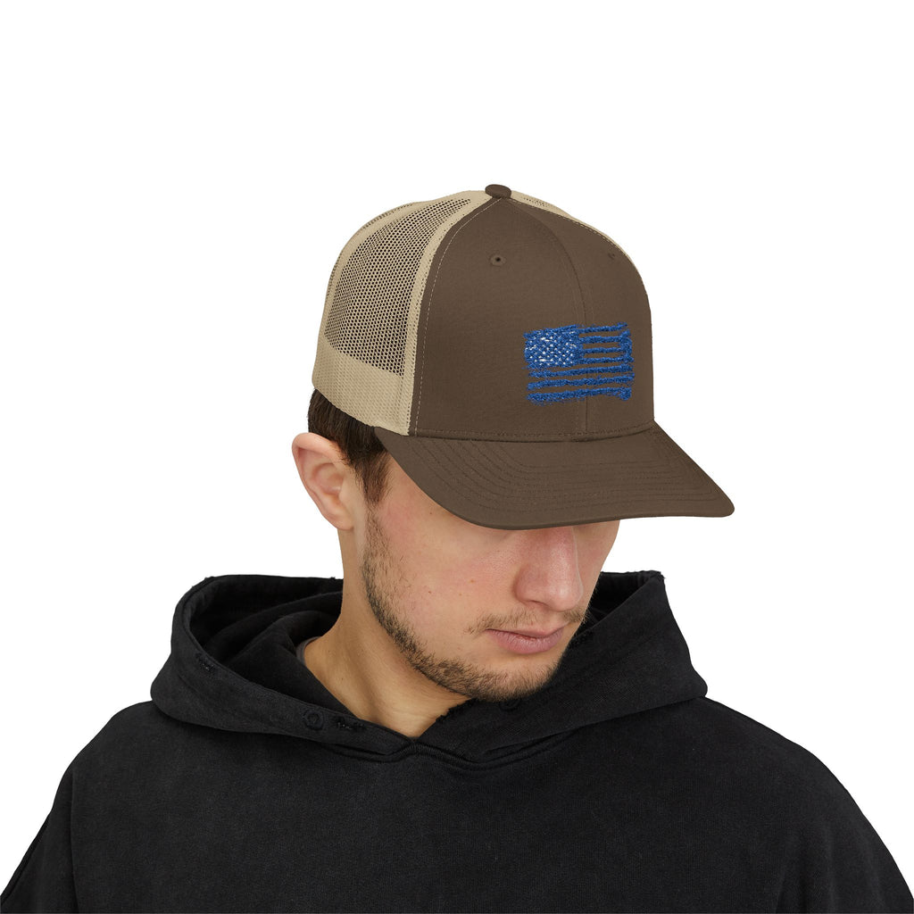 USA Flag Snapback Trucker Cap, Supportive Gifts, Memorials, Everyday Wear