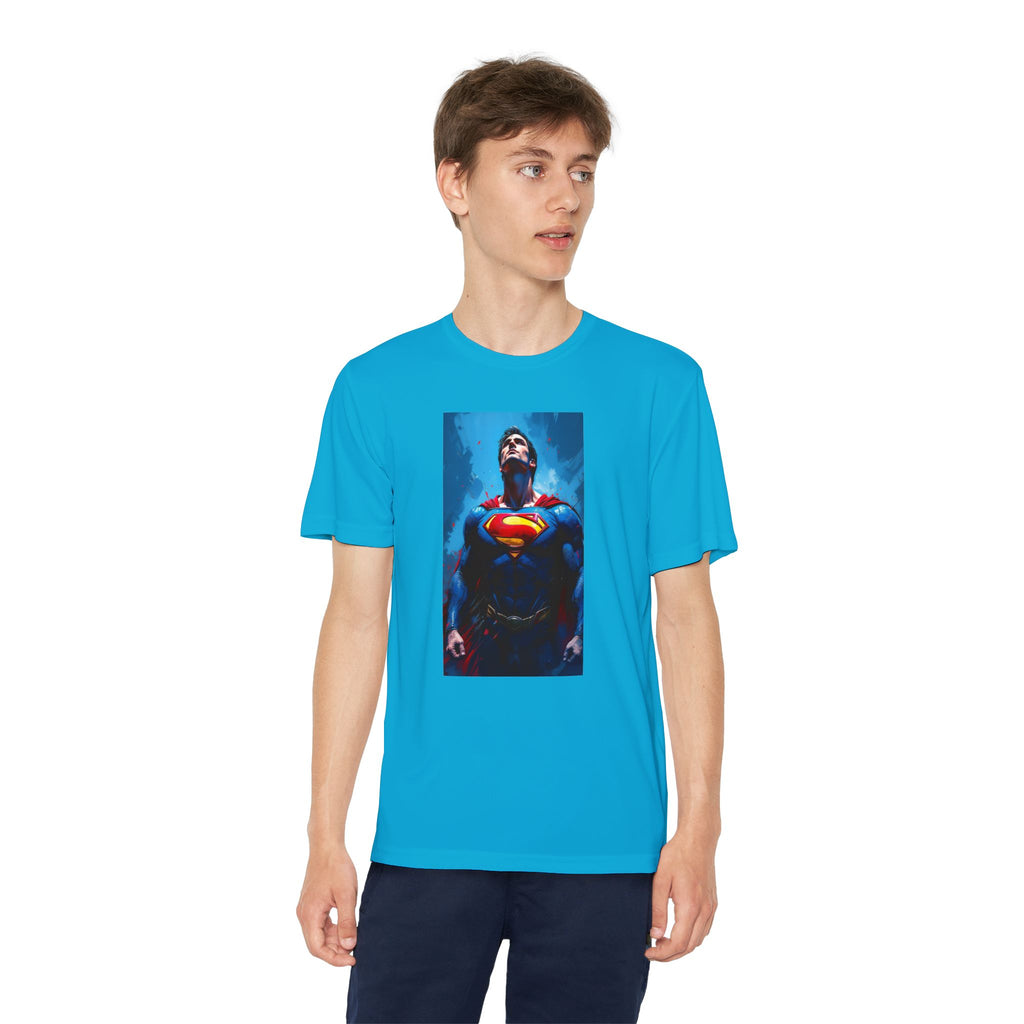 Superman Superhero Marvel T-Shirt, Youth Competitor Tee,  Kids Comic Book Hero Top, Children's Graphic Tee, Youth Super Power T-Shirt