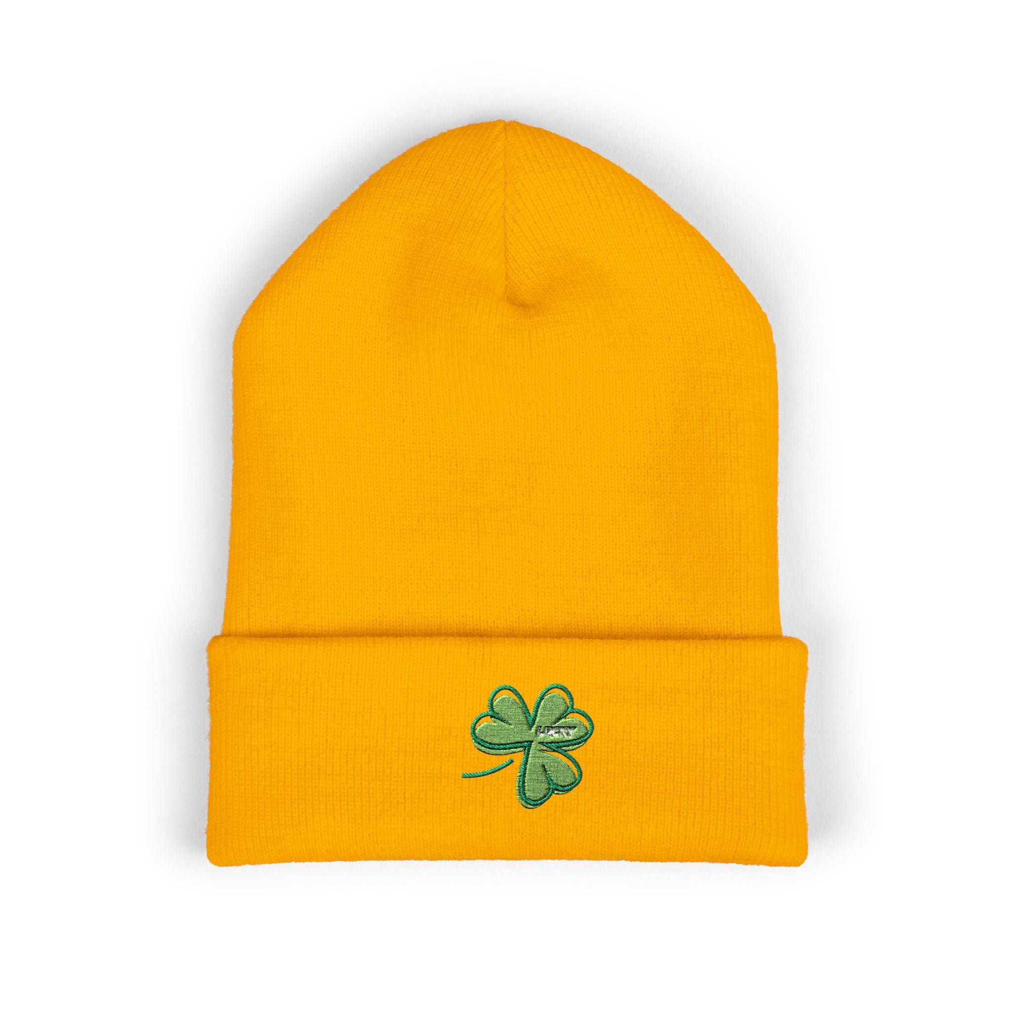 St. Patrick's Day 4-Leaf Clover Embroidered Beanie