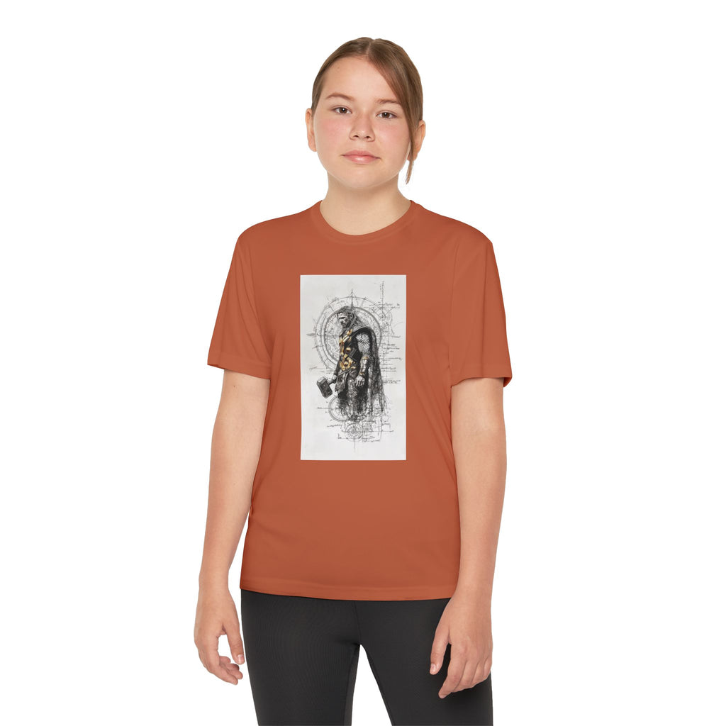 Superhero Youth T-Shirt Sports Graphic Tee, Cool Athletic Shirt for Kids
