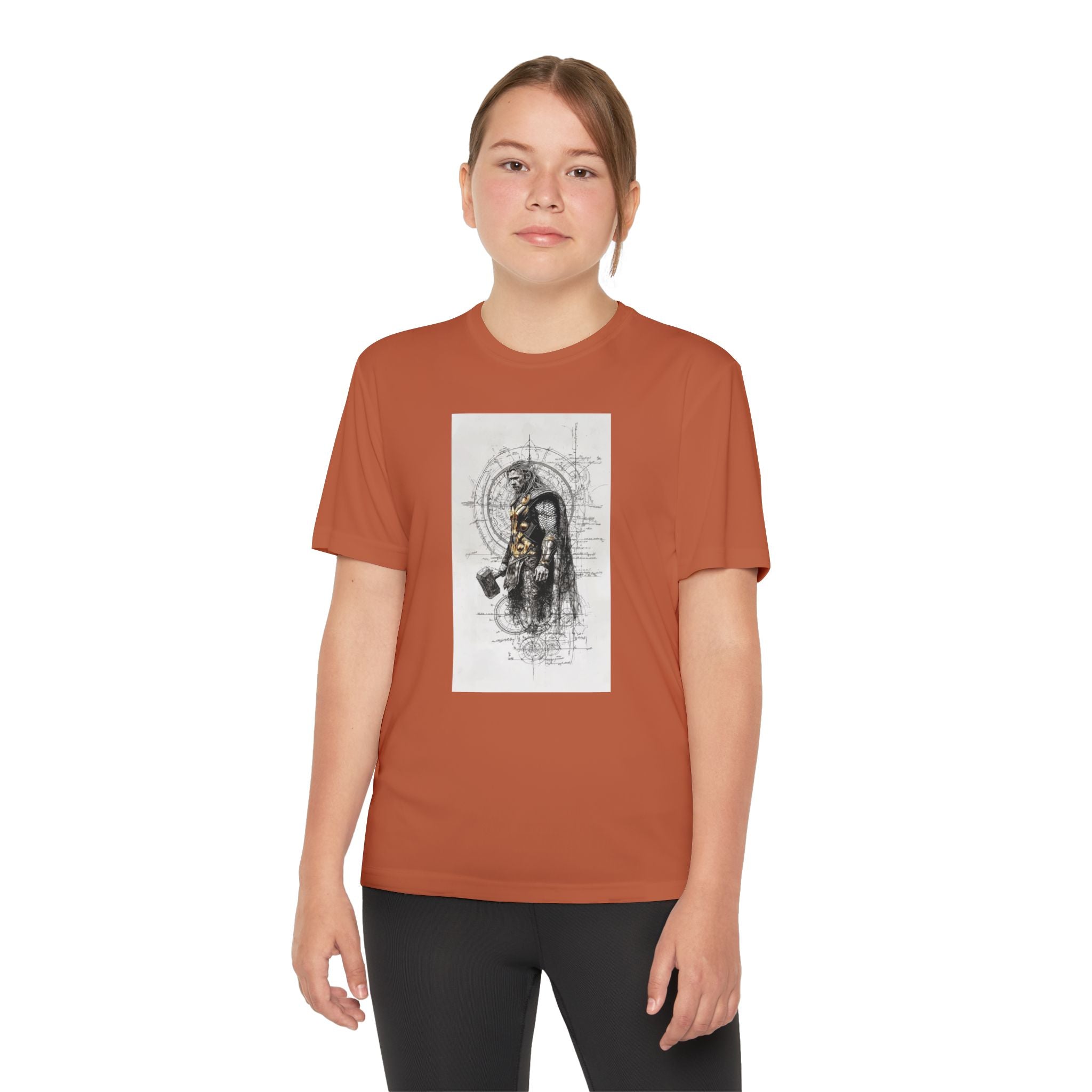 Superhero Youth T-Shirt Sports Graphic Tee, Cool Athletic Shirt for Kids