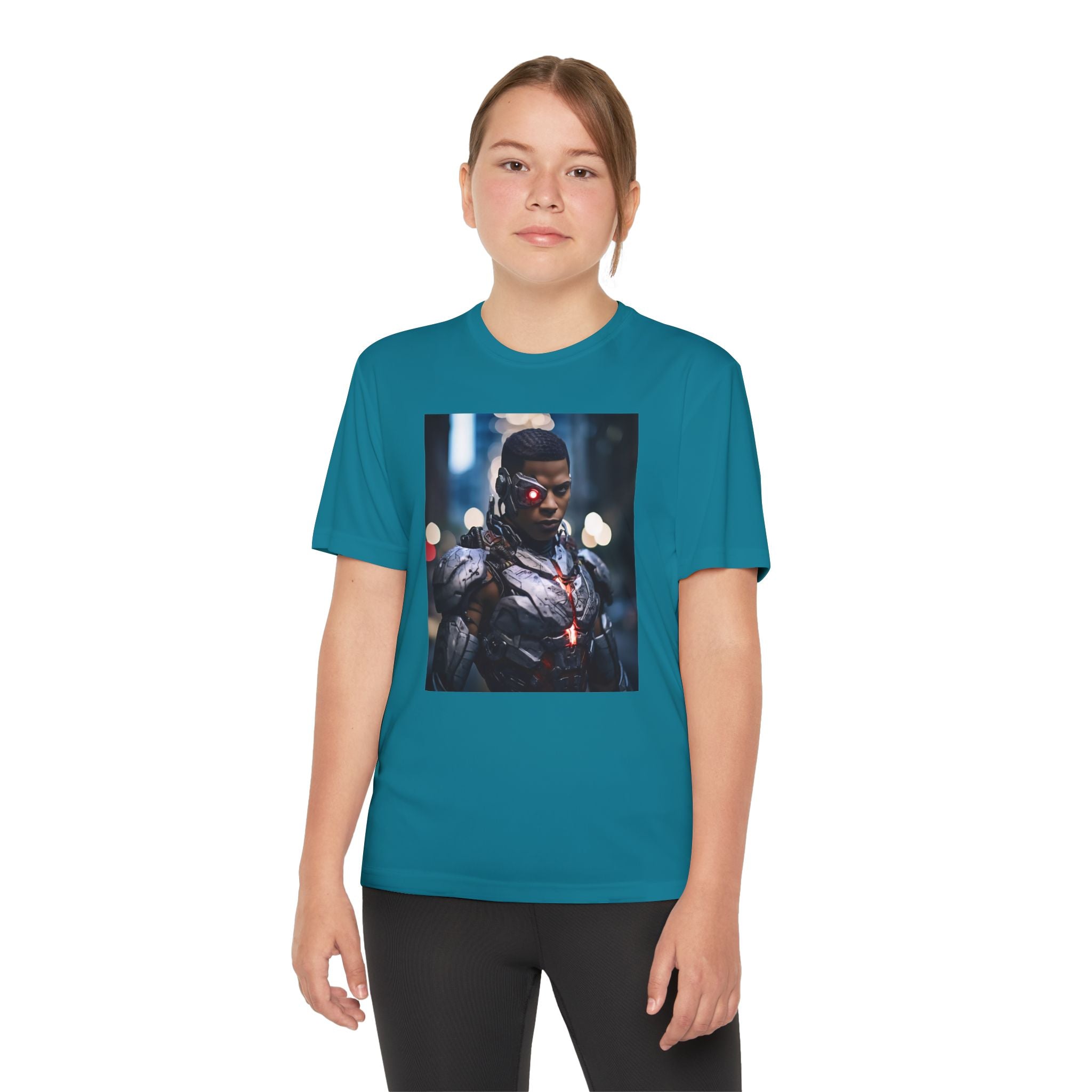 Cyborg Superhero Marvel Patriotic, Kids Graphic T-Shirt, Boys Hero Top, Girls Comic Book Clothing, Birthday