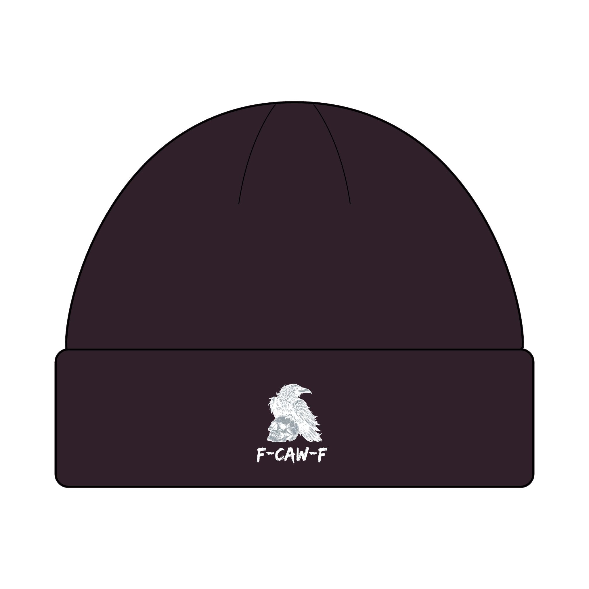 F-CAW-F Beanie Hat - Knit Winter Cap, Warm Headwear, Cozy Skull Cap, Cute Slouchy Beanie, Stylish Knit Beanie