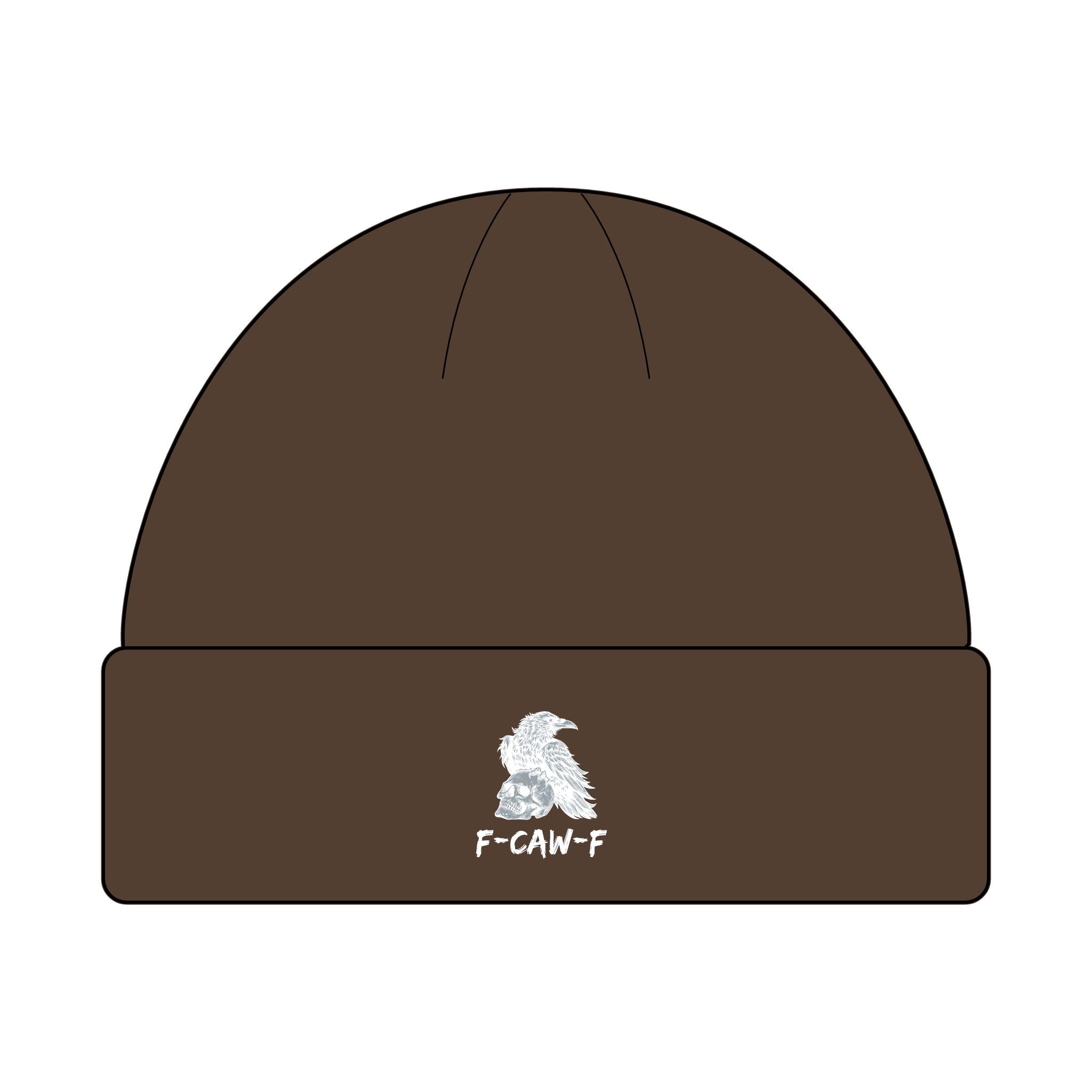 F-CAW-F Beanie Hat - Knit Winter Cap, Warm Headwear, Cozy Skull Cap, Cute Slouchy Beanie, Stylish Knit Beanie
