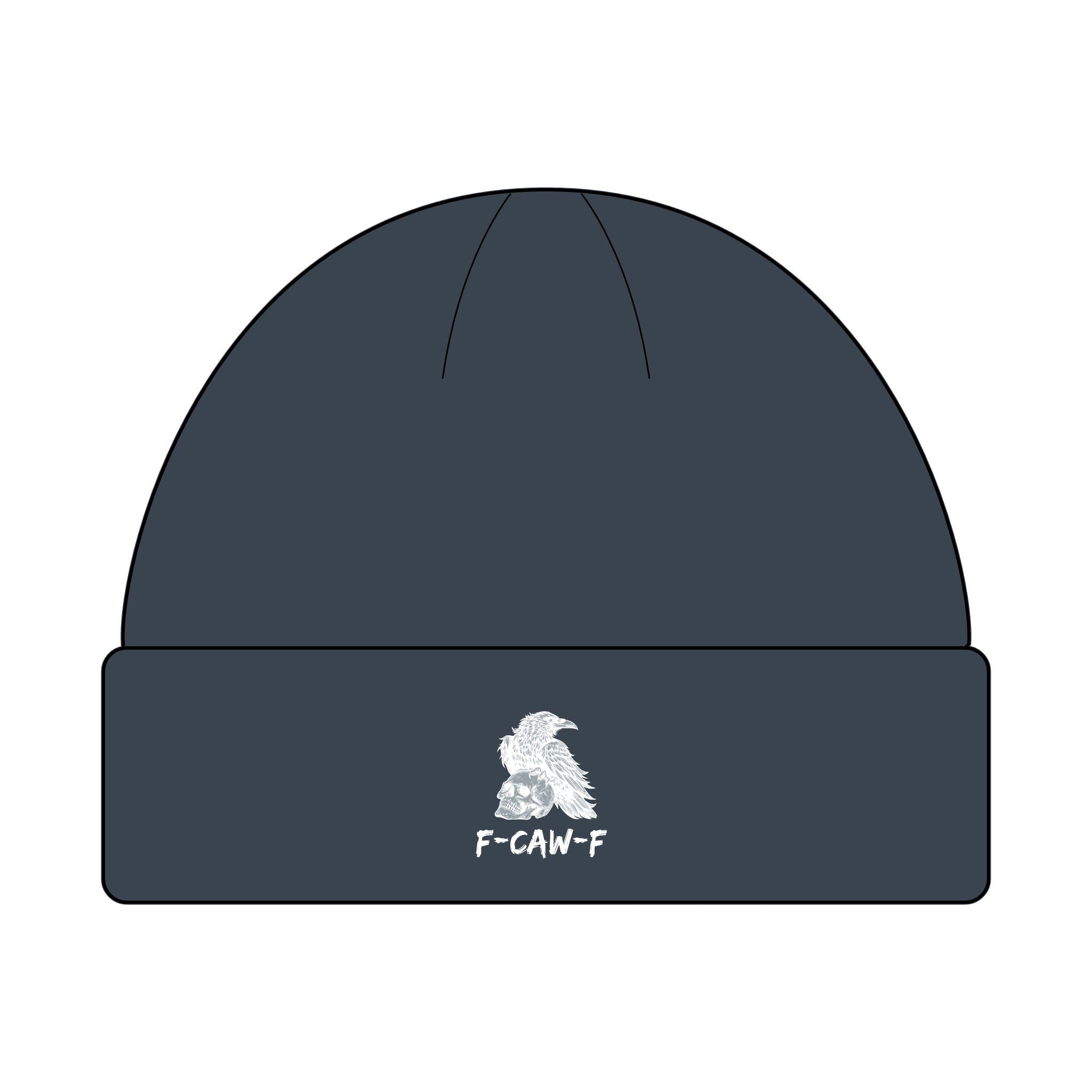 F-CAW-F Beanie Hat - Knit Winter Cap, Warm Headwear, Cozy Skull Cap, Cute Slouchy Beanie, Stylish Knit Beanie