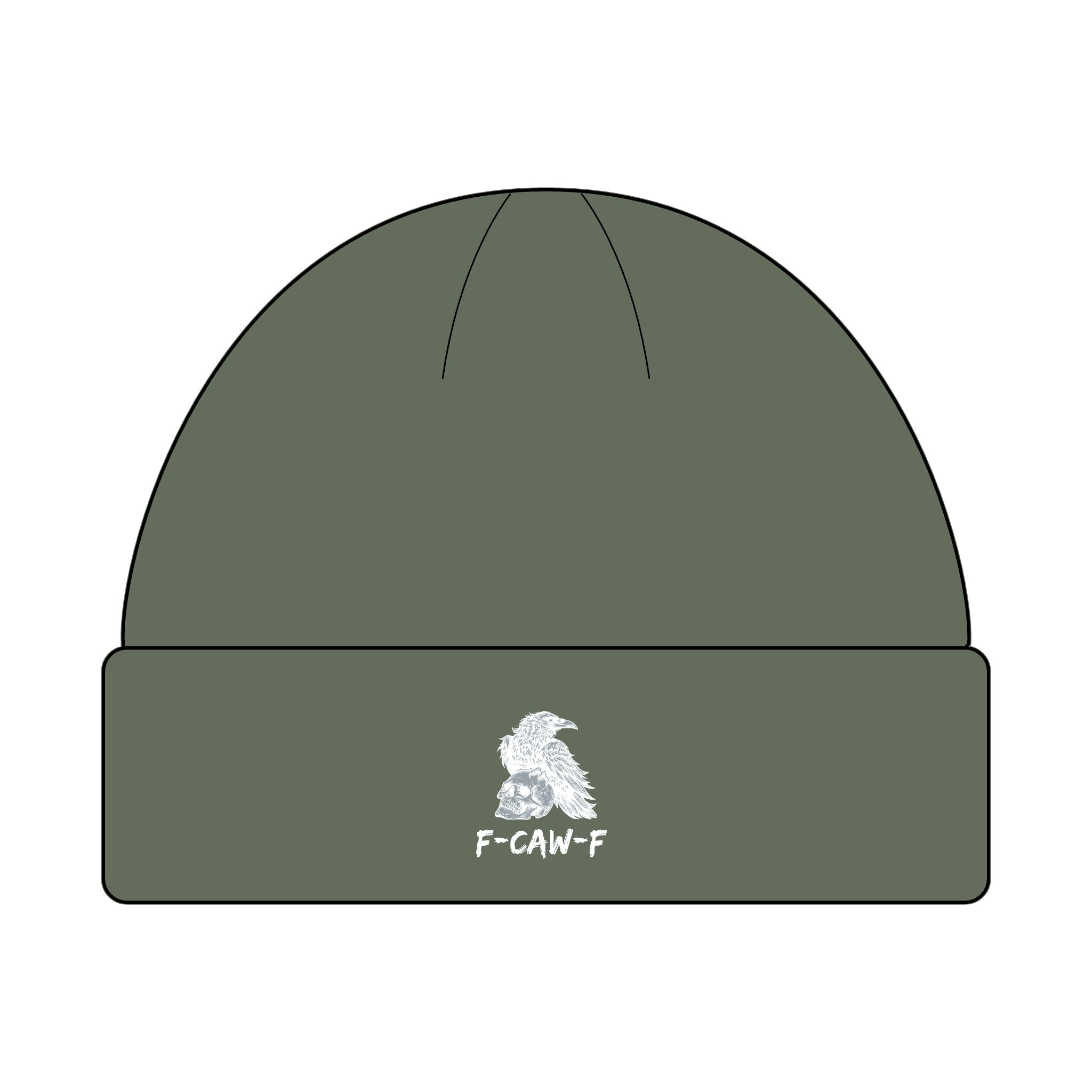 F-CAW-F Beanie Hat - Knit Winter Cap, Warm Headwear, Cozy Skull Cap, Cute Slouchy Beanie, Stylish Knit Beanie