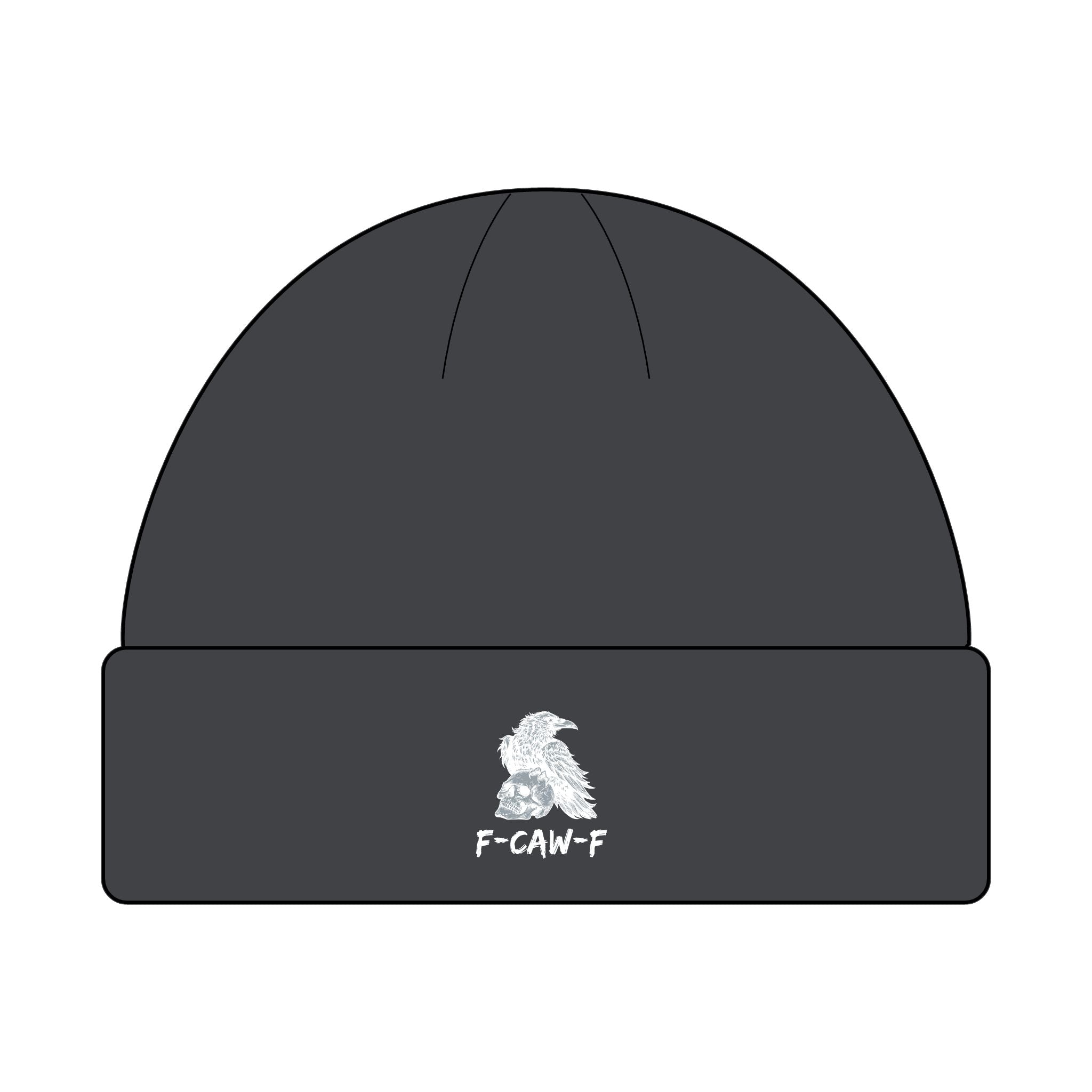 F-CAW-F Beanie Hat - Knit Winter Cap, Warm Headwear, Cozy Skull Cap, Cute Slouchy Beanie, Stylish Knit Beanie