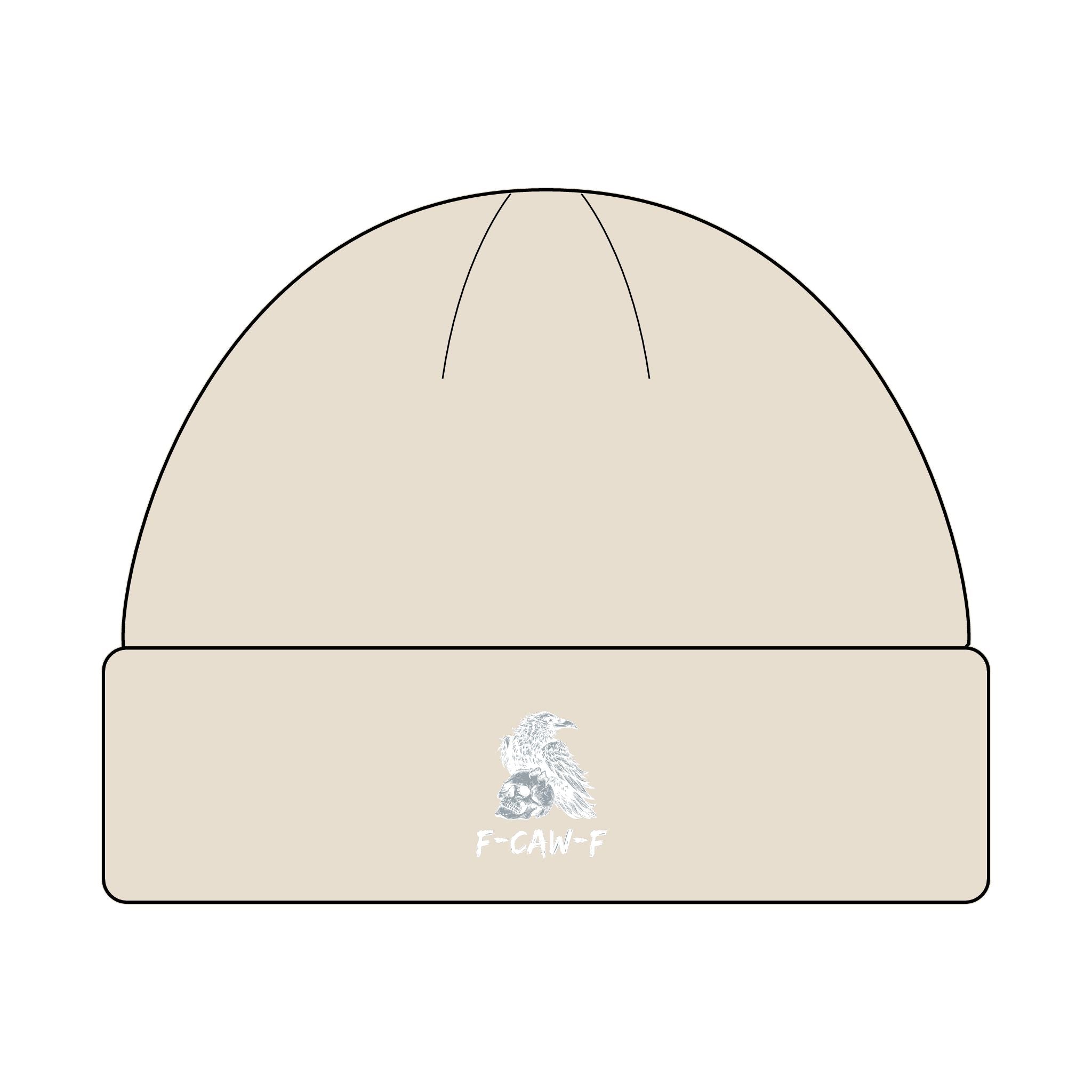 F-CAW-F Beanie Hat - Knit Winter Cap, Warm Headwear, Cozy Skull Cap, Cute Slouchy Beanie, Stylish Knit Beanie