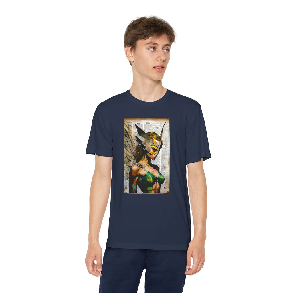 Superhero Youth T-Shirt Sports Graphic Tee, Cool Athletic Shirt for Kids