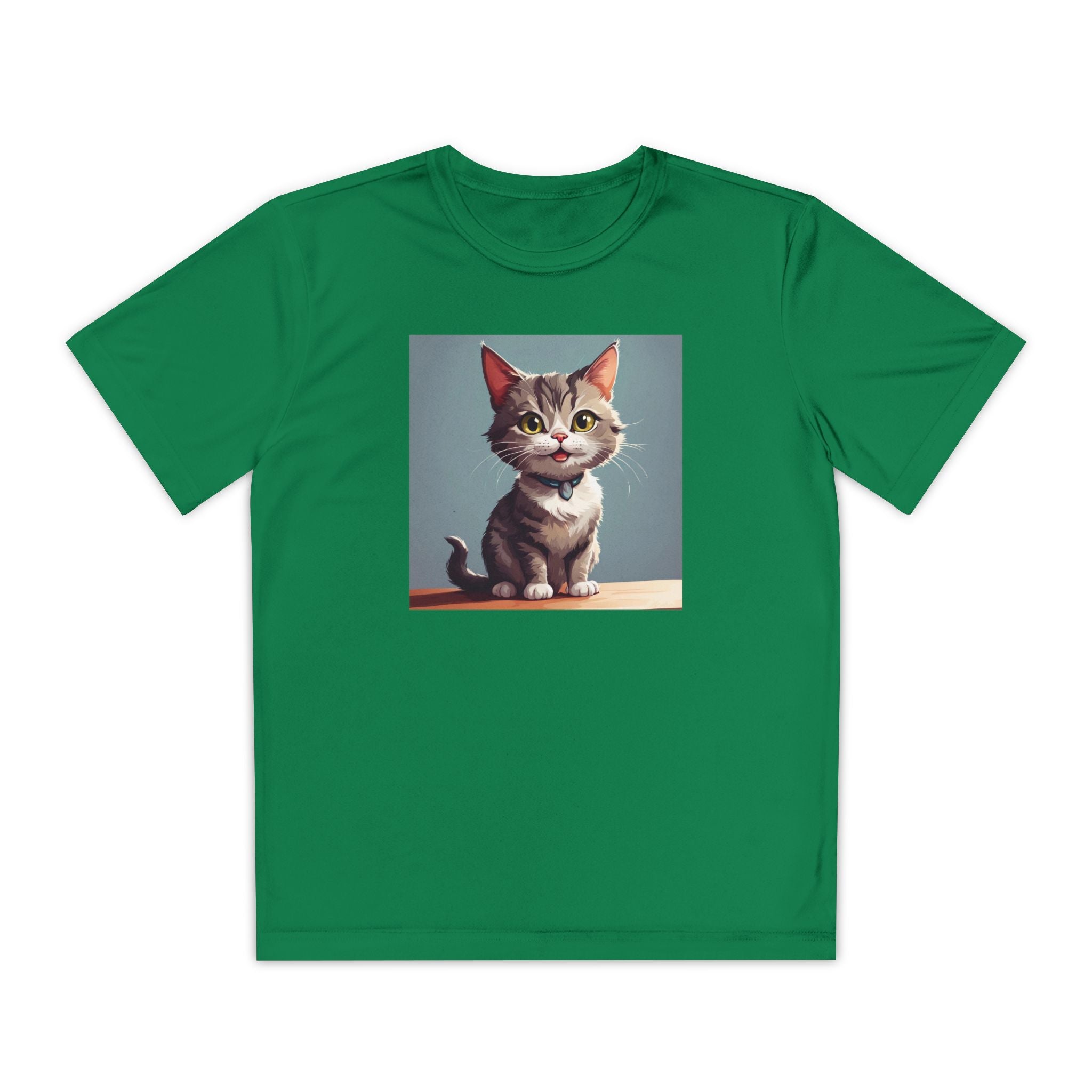 Youth Tee, Cute Kitten Graphic Shirt for Kids, Cat Lover Gift, Animal Theme Top, Children's Clothing, Feline Print Apparel