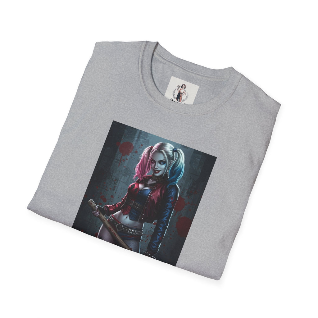 Haily Quinn Superhero Marvel Unisex Softstyle T-Shirt, Comic Book Tee, Graphic Novel Shirt, Geeky Clothing, Cosplay Costume Top