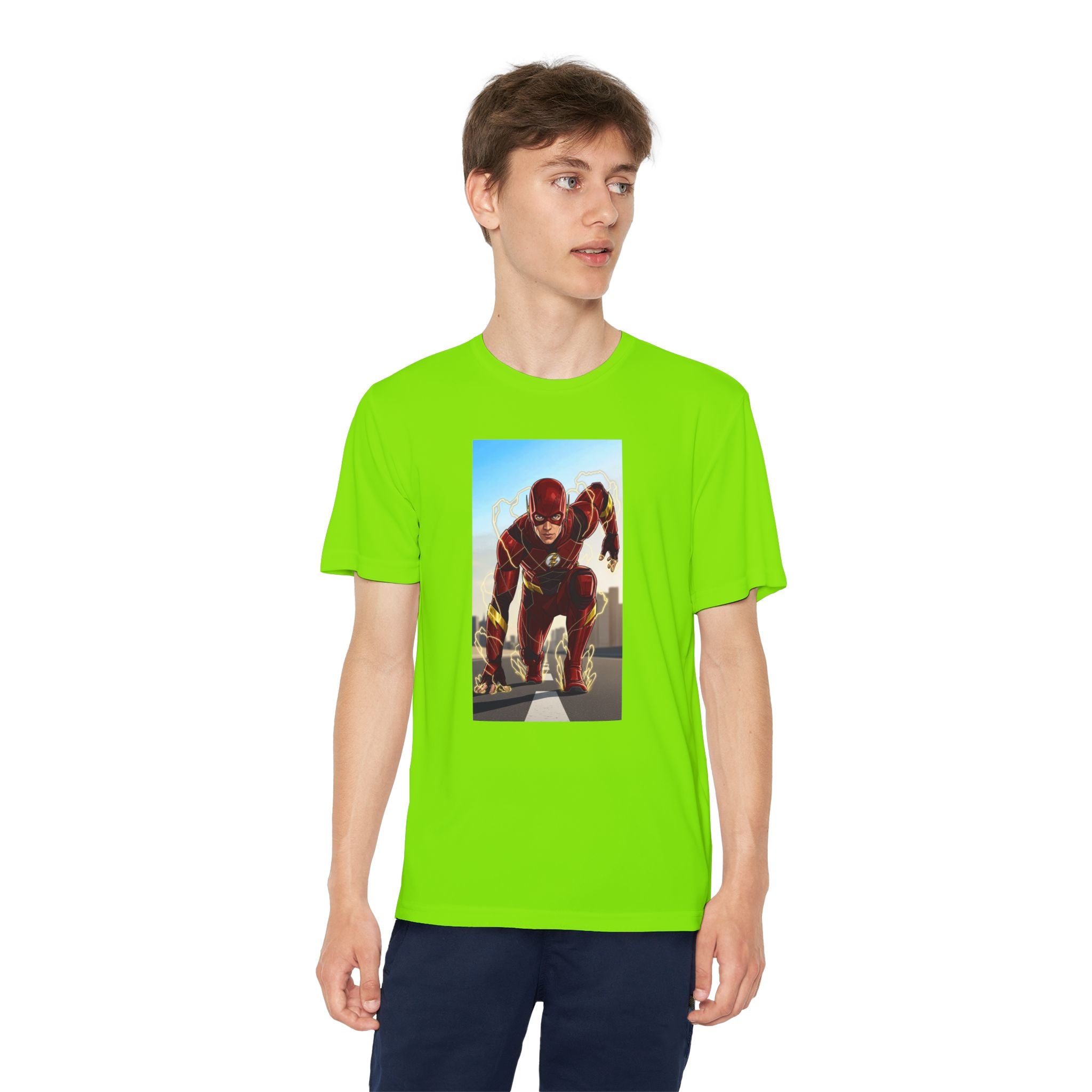 The Flash Superhero Marvel Youth T-Shirt, Kid's Superhero Tee, Children's Graphic Shirt, Comic Book Character Top, Kids Costume Apparel