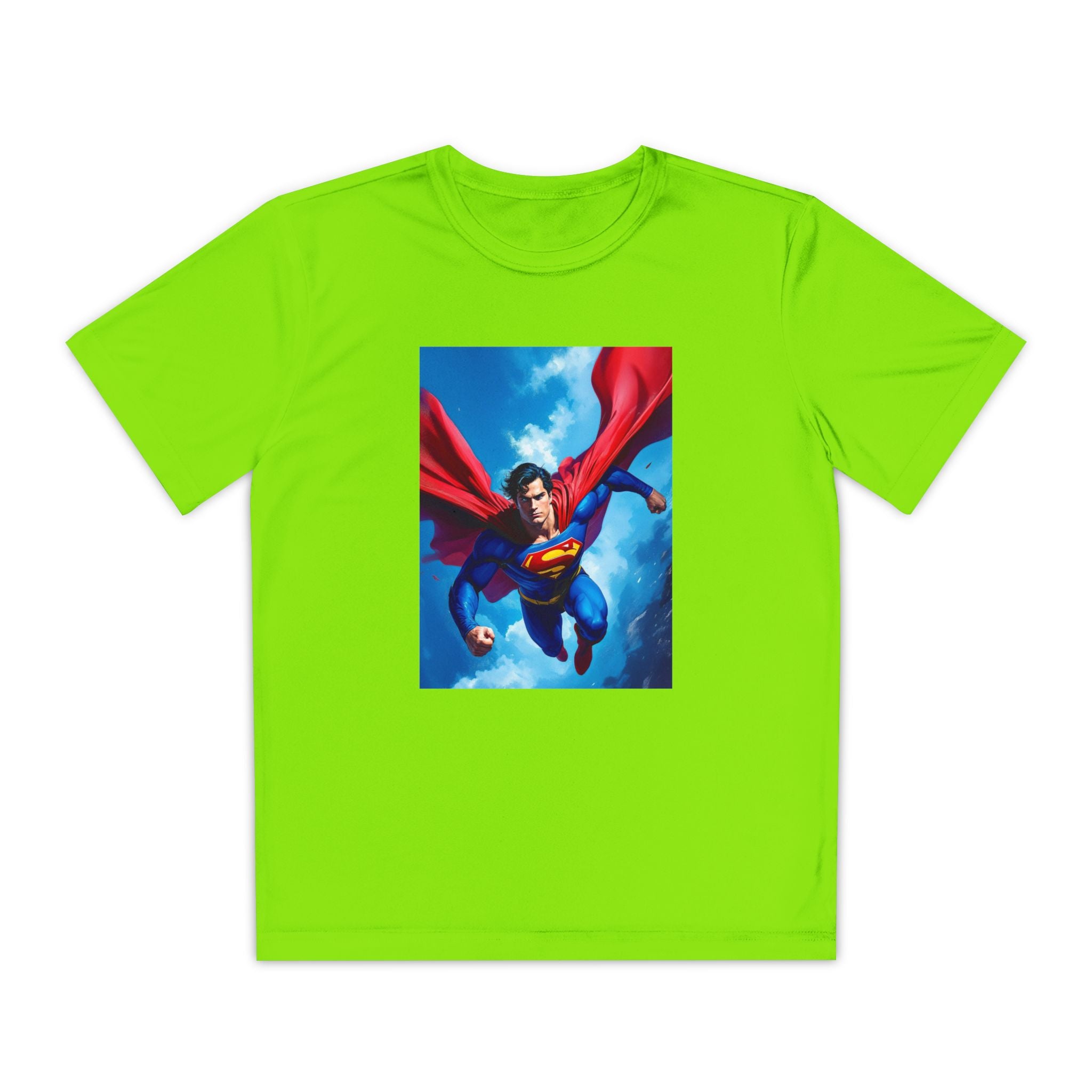 Superman Superhero Marvel T-Shirt, Youth Competitor Tee,  Kids Comic Book Hero Top, Children's Graphic Tee, Youth Super Power T-Shirt