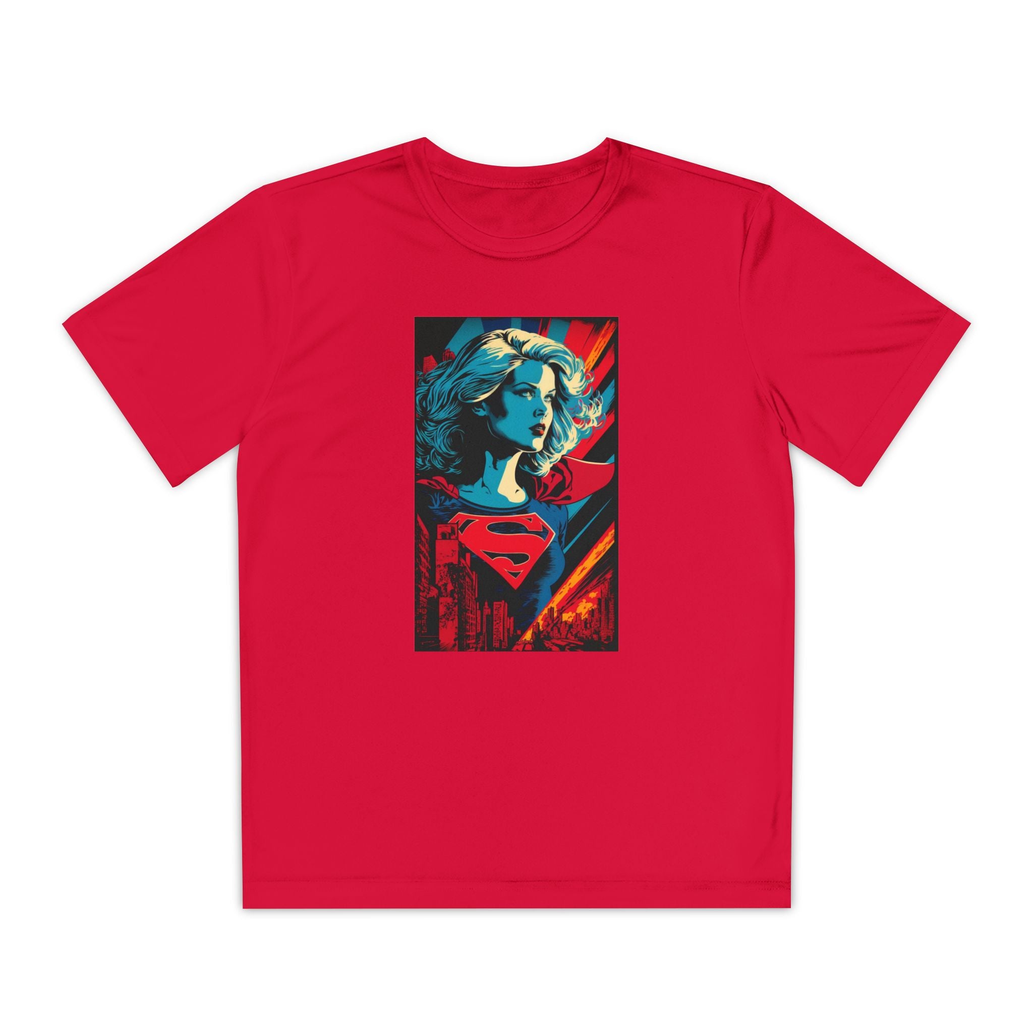 Superhero Youth T-Shirt Sports Graphic Tee, Cool Athletic Shirt for Kids