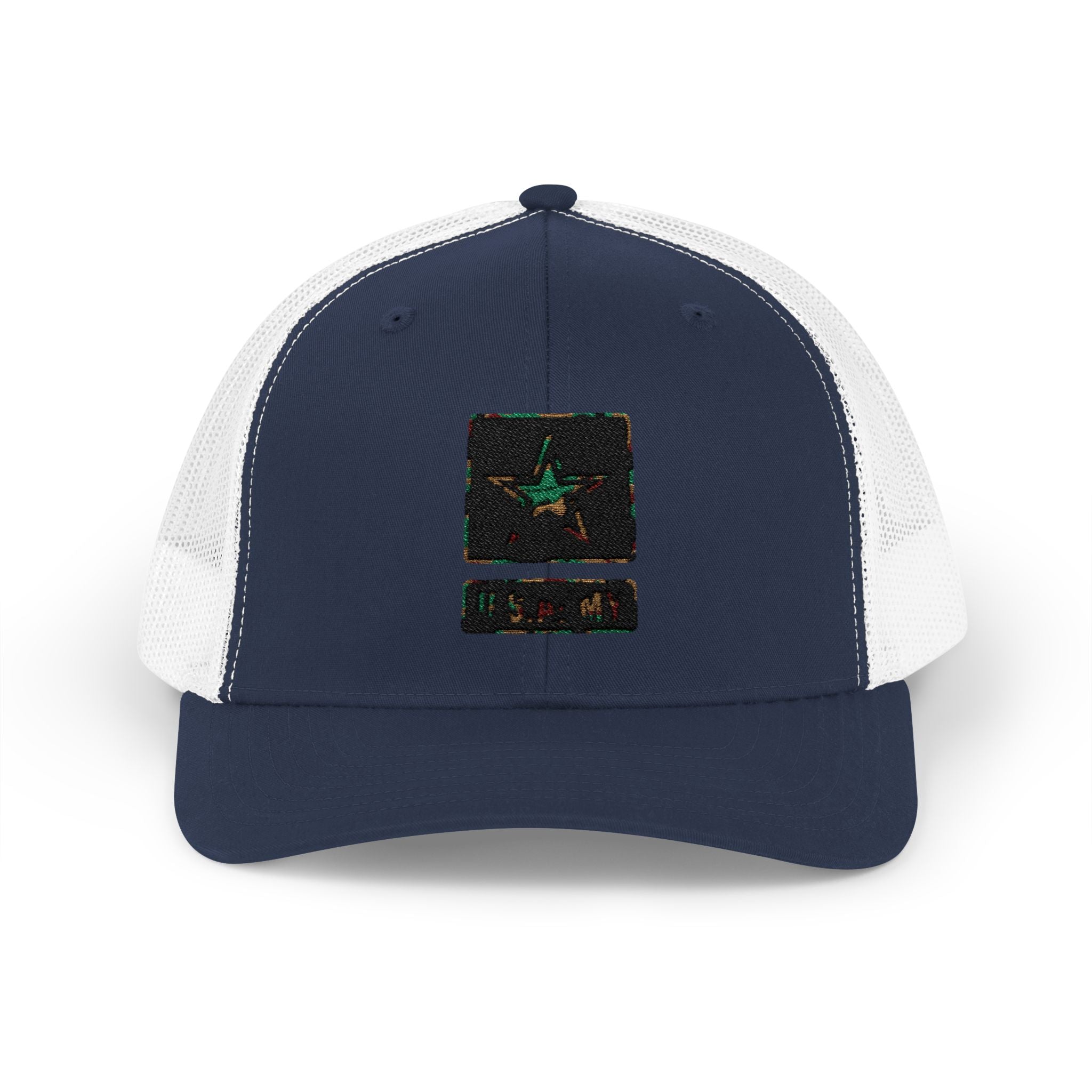 US Army Snapback Trucker Cap with Thin Red Line Design, Ideal for First Responders, Supportive Gifts, Memorials, Everyday Wear
