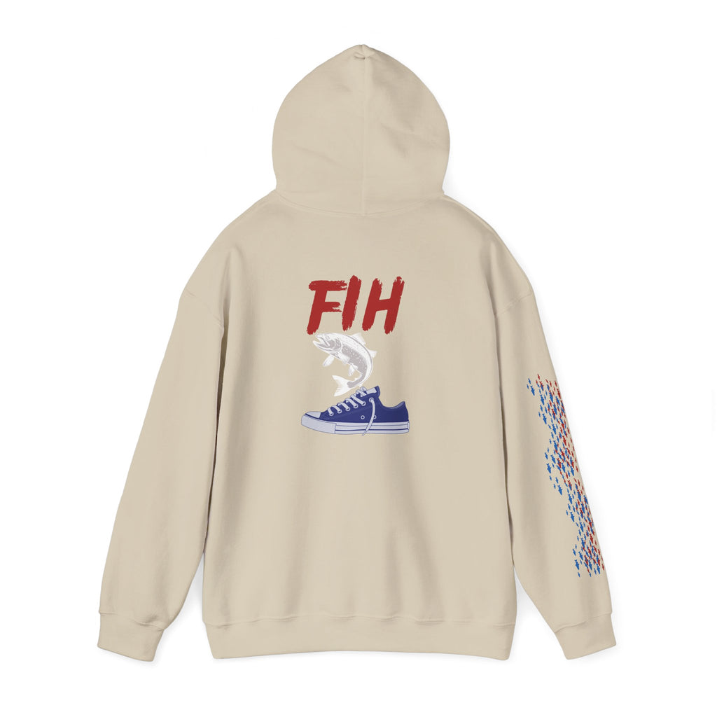 Fishing Patriotic Hoodie, American Flag Sweatshirt, Fisherman Gift, Outdoor Fishing Apparel, USA Pride Jumper